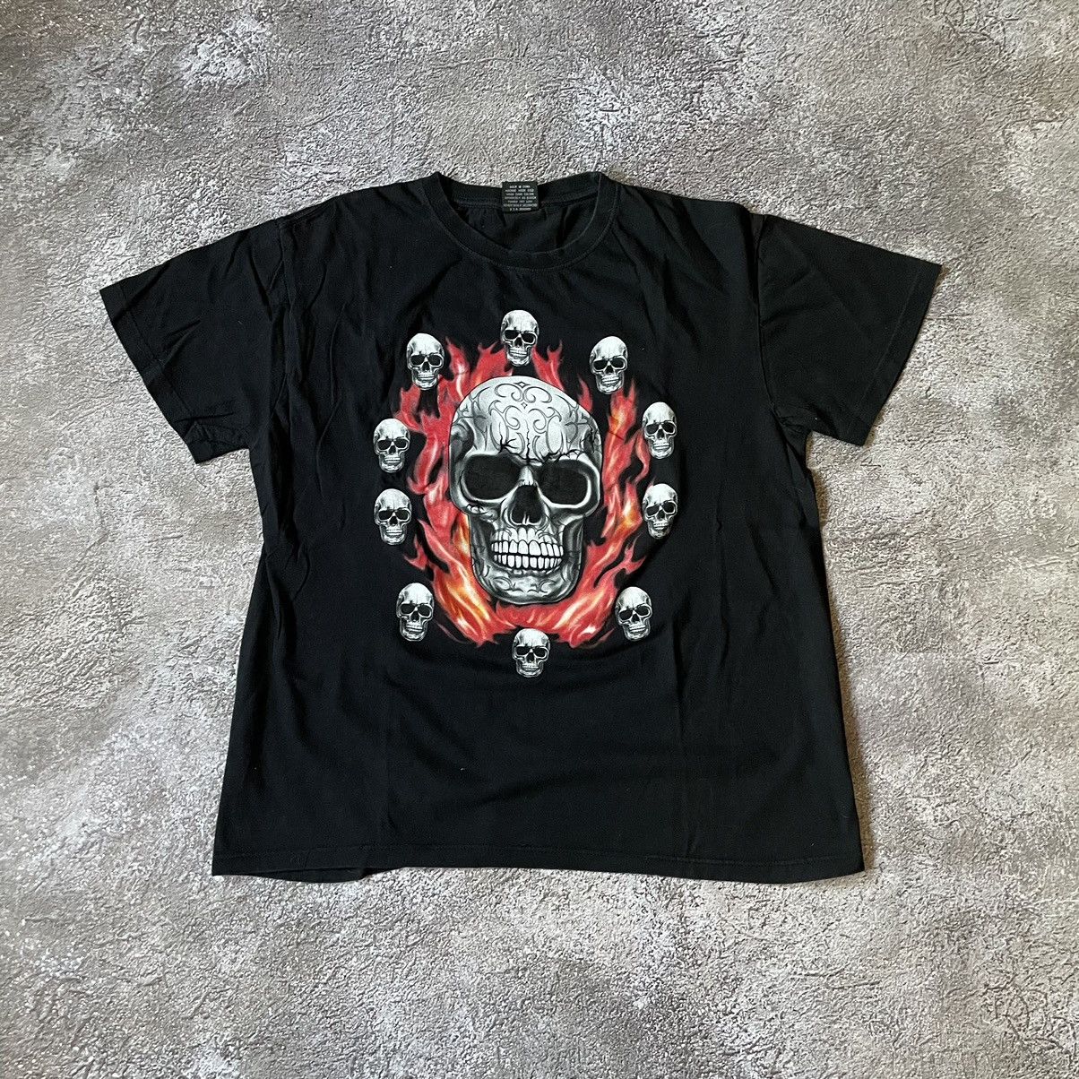 Vintage Vintage Y2K Graphic Tee Skull Horror Streetwear Grunge L Size US L / EU 52-54 / 3 - 3 Thumbnail