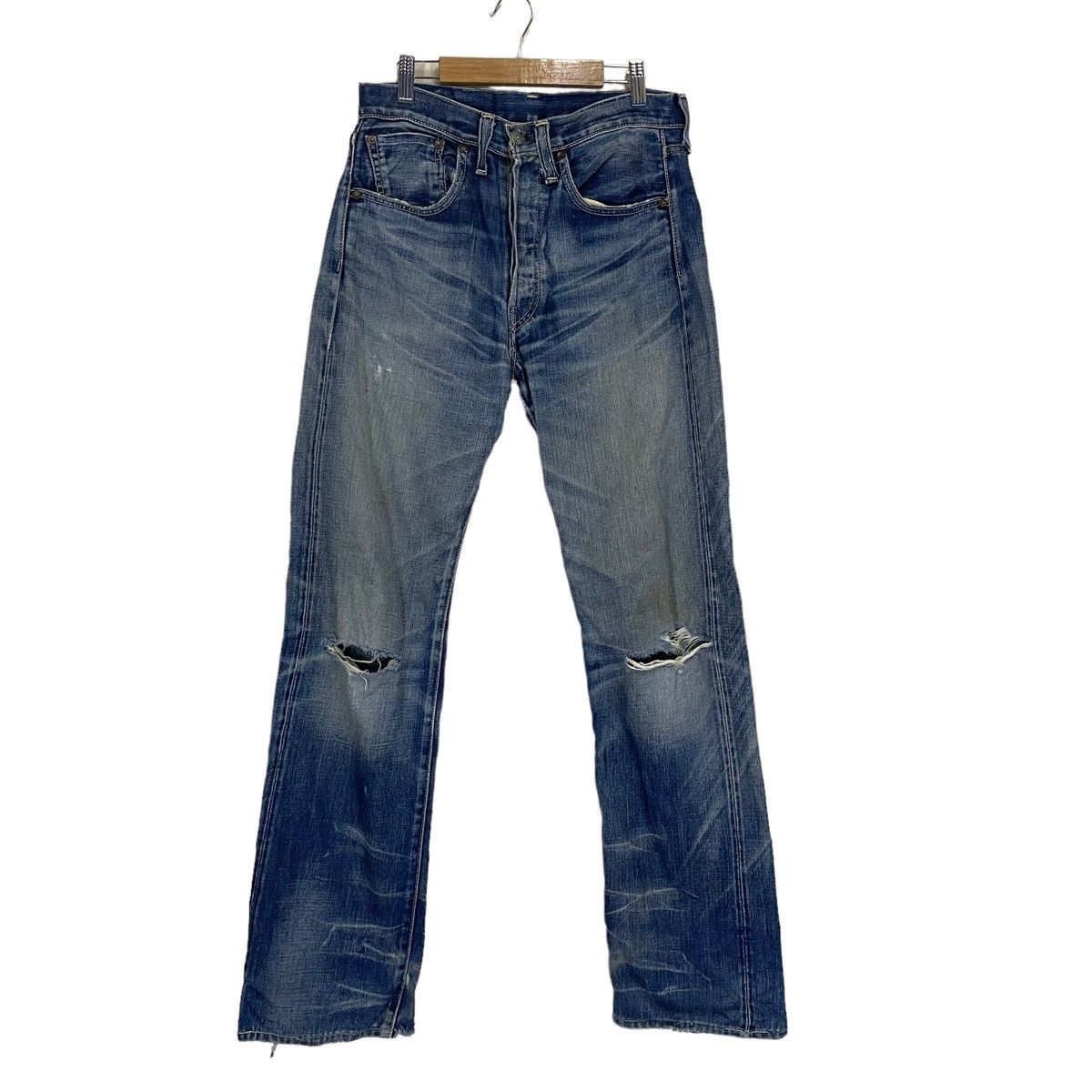 Levi's 29x31 90s Levis 501 Big E Japan Selvedge Denim Faded Blue Size US 29 - 2 Thumbnail
