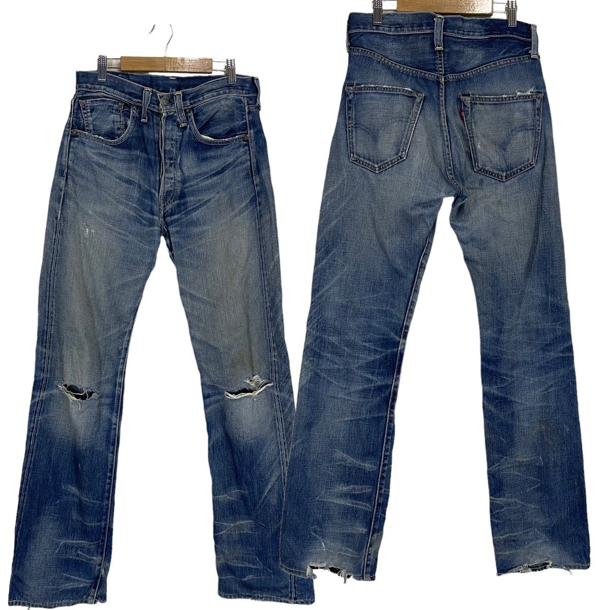 Levi's 29x31 90s Levis 501 Big E Japan Selvedge Denim Faded Blue Size US 29 - 1 Thumbnail