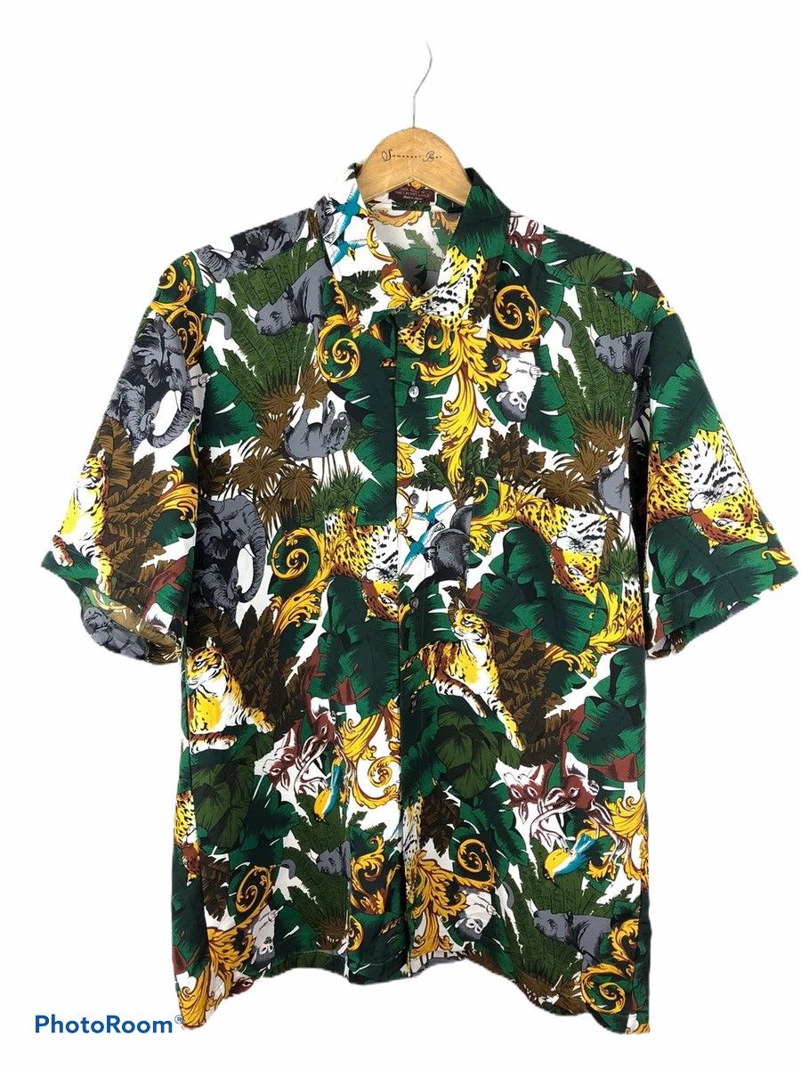 Vintage Full Print Safari Tiger Motive Shirt
