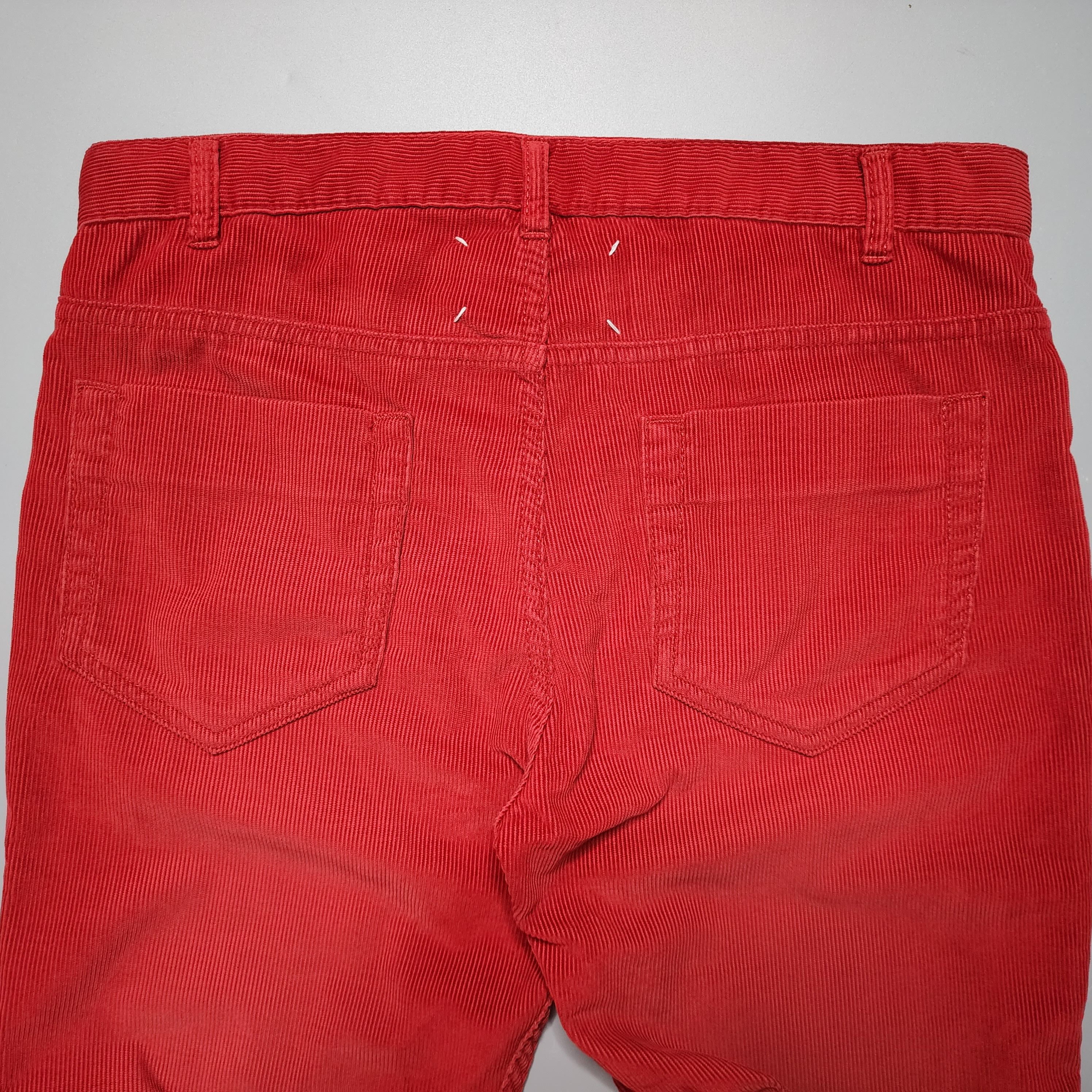 Maison Margiela Maison Margiela - AW13 Red Corduroy Pants Size US 30 / EU 46 - 6 Thumbnail