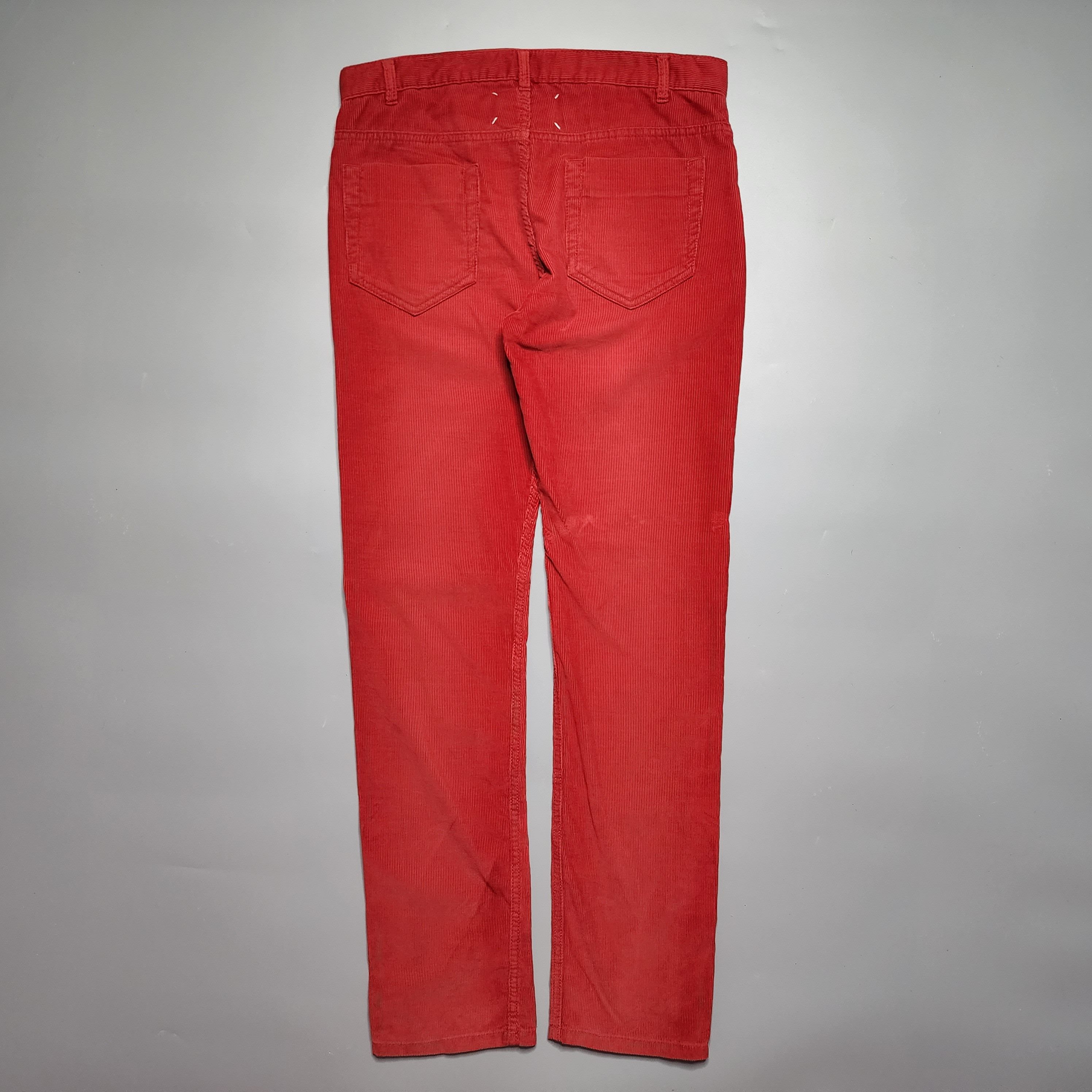 Maison Margiela Maison Margiela - AW13 Red Corduroy Pants Size US 30 / EU 46 - 2 Thumbnail