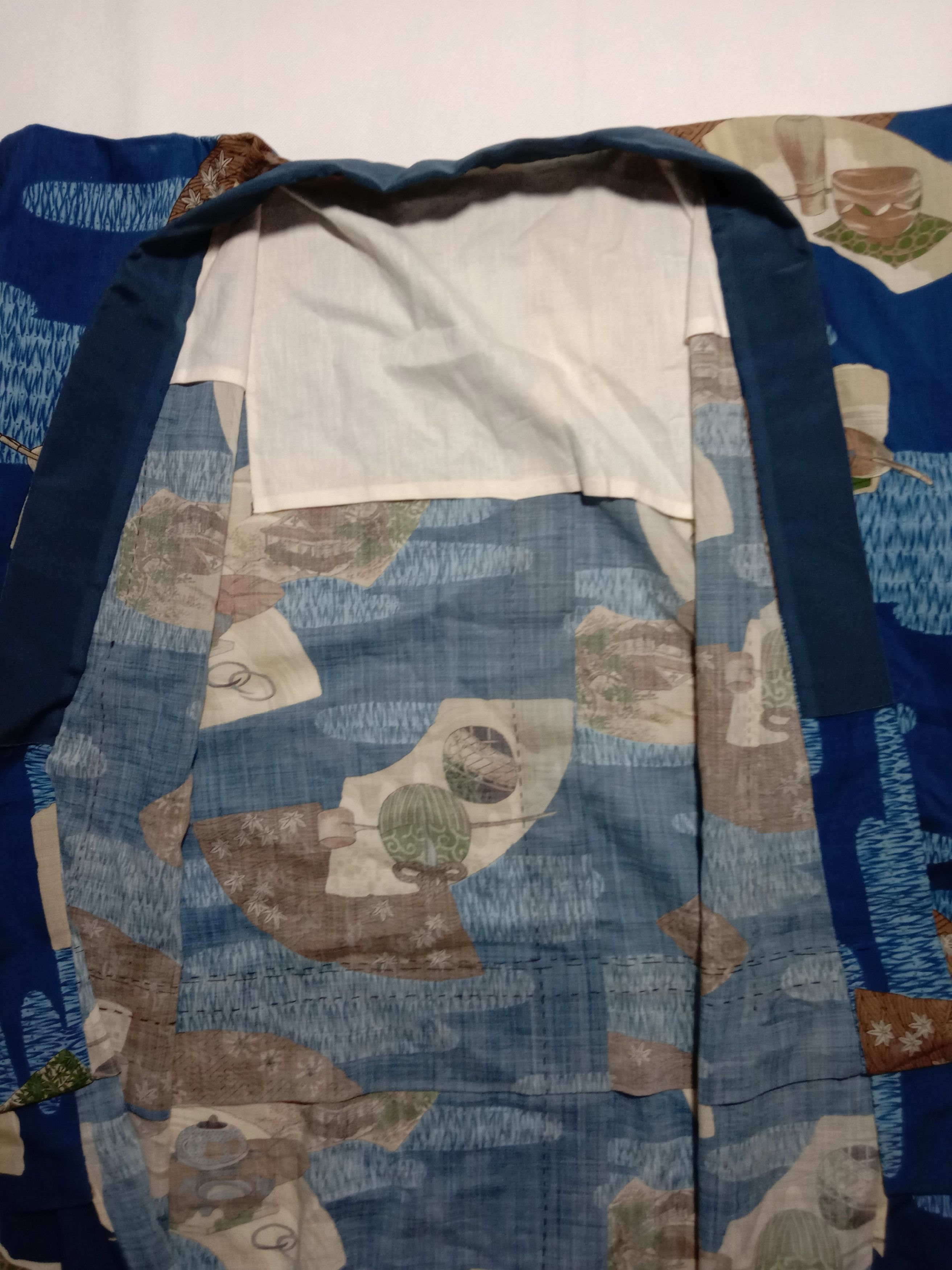Japanese Brand Vintage Kimono Japanese Fan Art All Over Printed Haori Size XL / US 12-14 / IT 48-50 - 4 Thumbnail