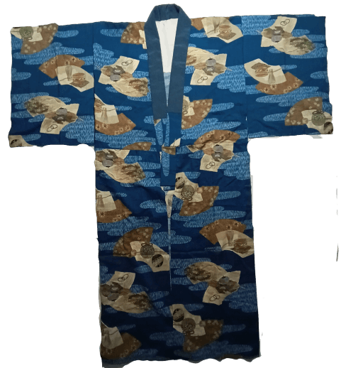 Japanese Brand Vintage Kimono Japanese Fan Art All Over Printed Haori Size XL / US 12-14 / IT 48-50 - 2 Thumbnail