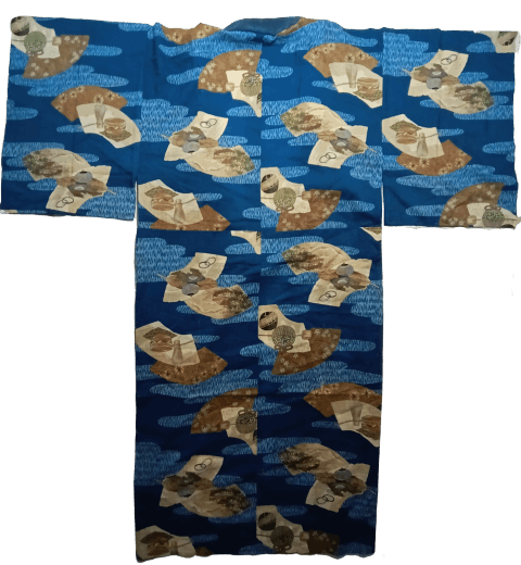 Japanese Brand Vintage Kimono Japanese Fan Art All Over Printed Haori Size XL / US 12-14 / IT 48-50 - 1 Thumbnail