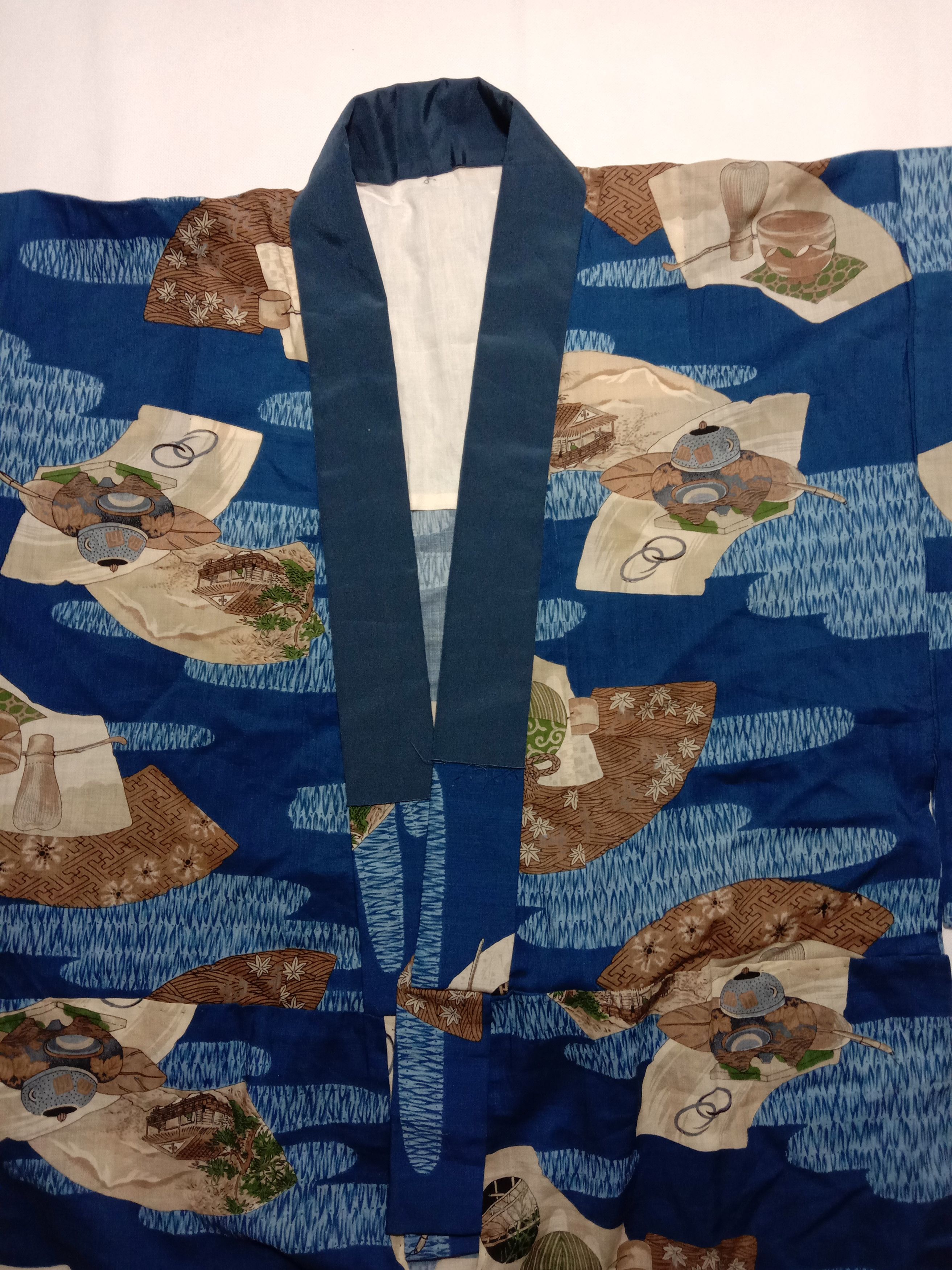 Japanese Brand Vintage Kimono Japanese Fan Art All Over Printed Haori Size XL / US 12-14 / IT 48-50 - 3 Thumbnail