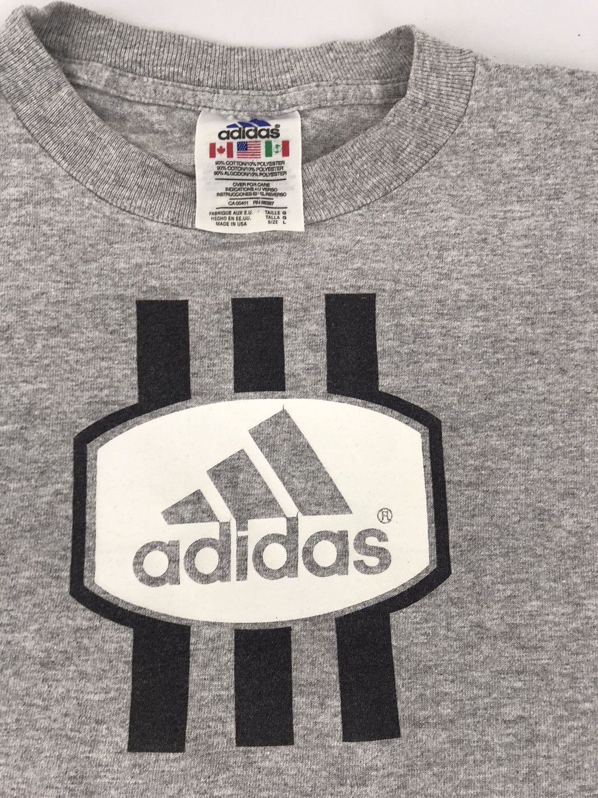Adidas Vintage 90s Adidas Equipment Spell Out Logo Tee T-shirt Size M / US 6-8 / IT 42-44 - 4 Thumbnail