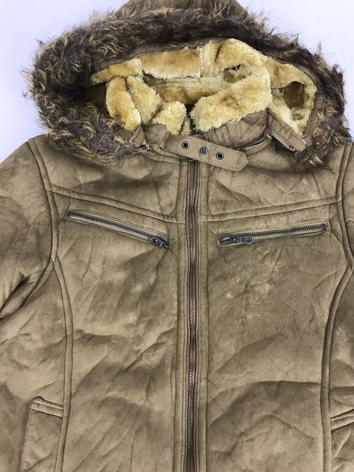 Japanese Brand Navy Wool Style Sherpa Jacket Military Style Unisex Size US S / EU 44-46 / 1 - 2 Thumbnail