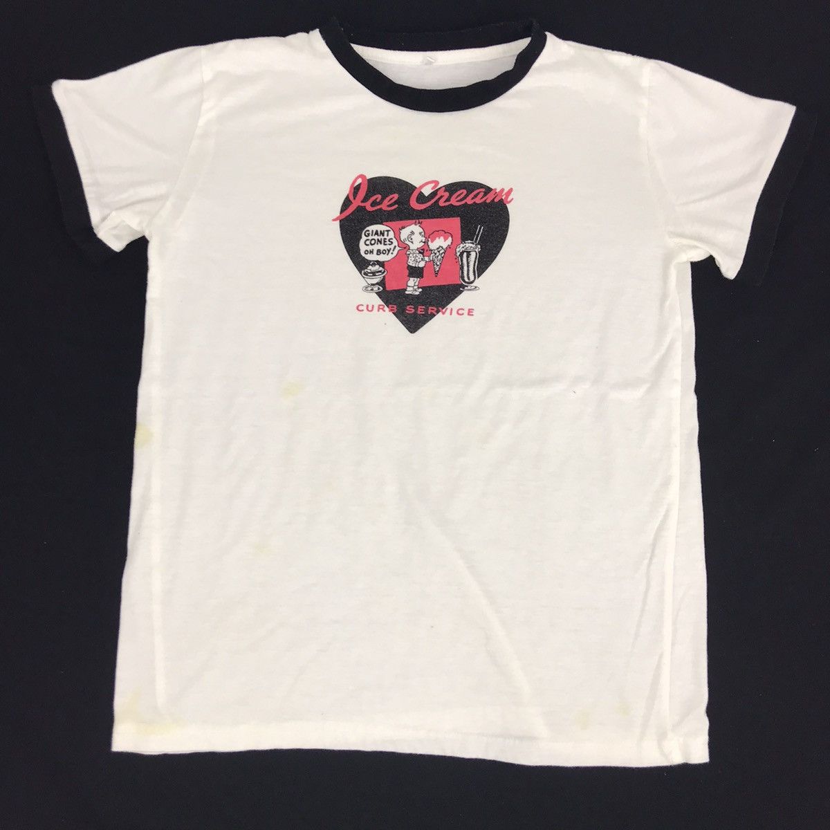 Japanese Brand Vintage Ice Cream Curb Service Promo Cartoon Screen Size S / US 4 / IT 40 - 1 Thumbnail