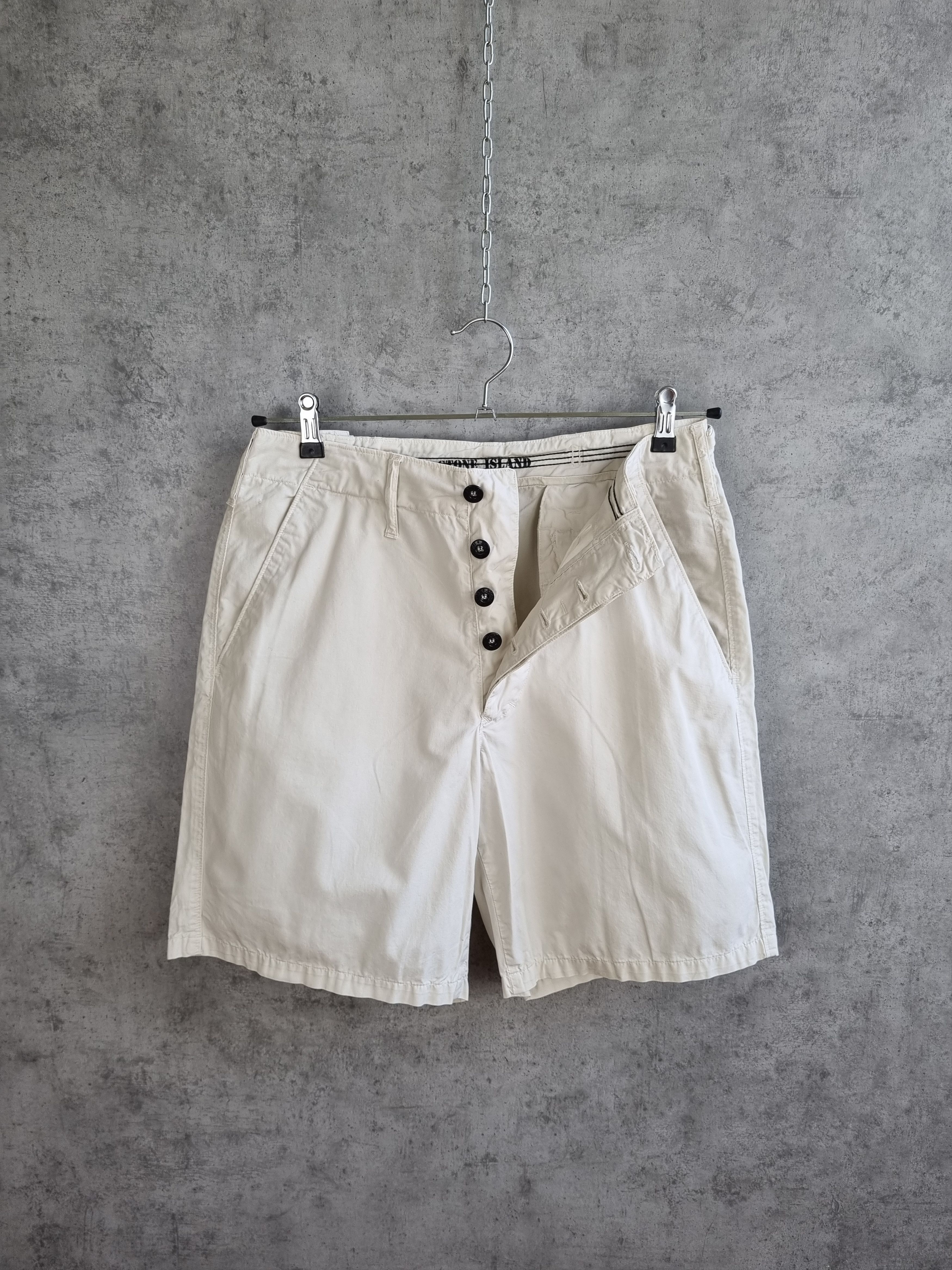 image of Early 90's Achieve Stone Island Marina Yachting Shorts in Beige, Men's (Size 30)