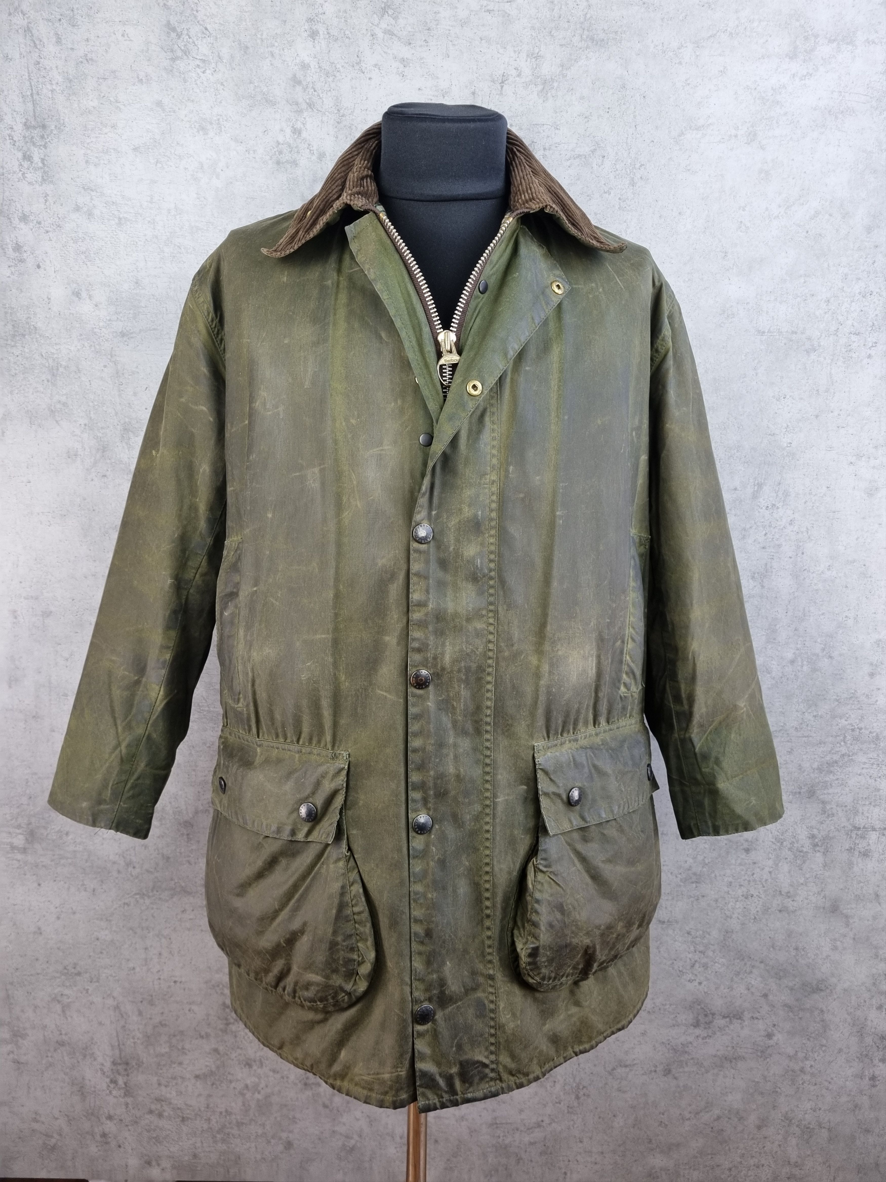 Barbour Waxed Barbour Border Parka England Corduroy Neck Jacket Size US L / EU 52-54 / 3 - 4 Thumbnail