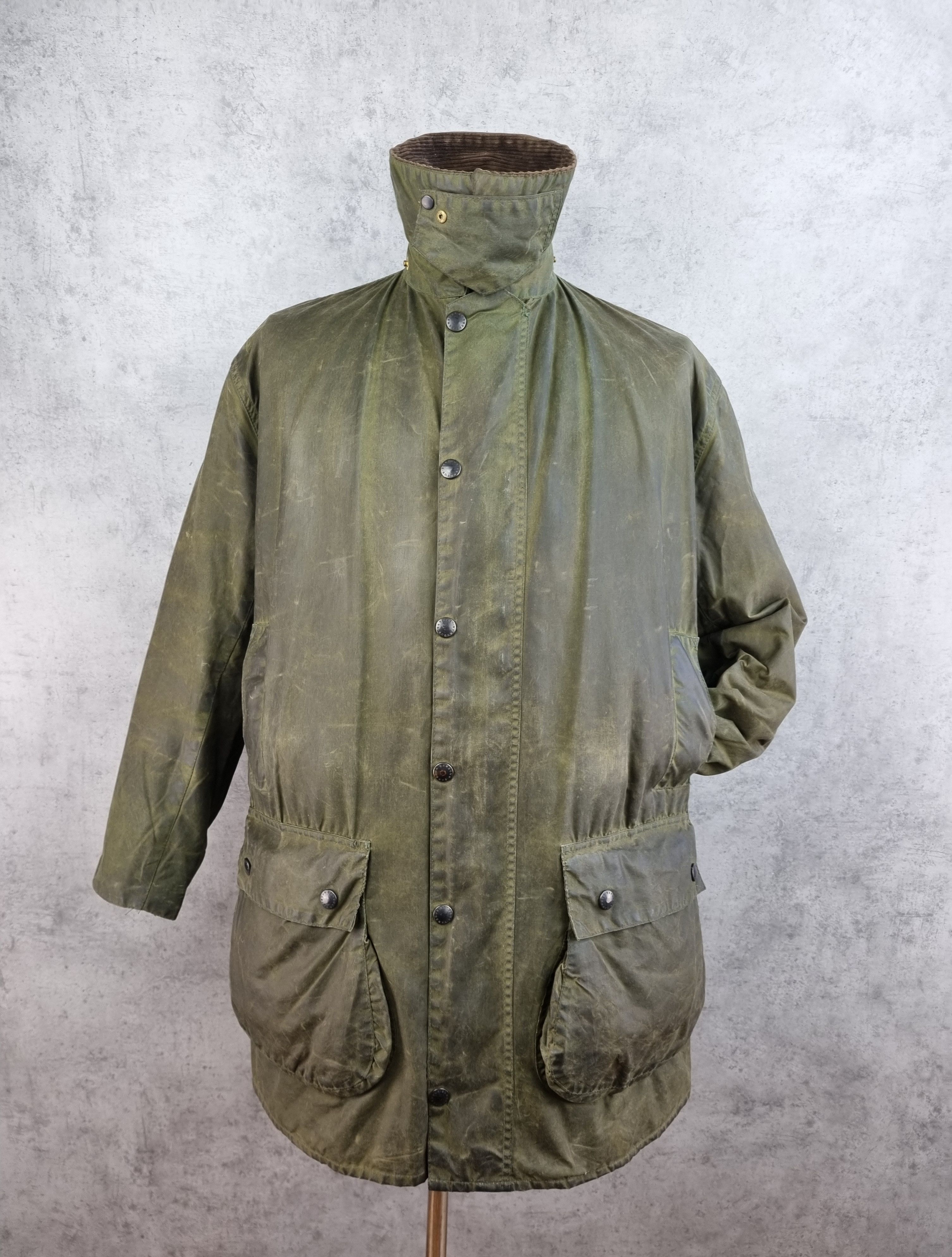 Barbour Waxed Barbour Border Parka England Corduroy Neck Jacket Size US L / EU 52-54 / 3 - 24 Thumbnail