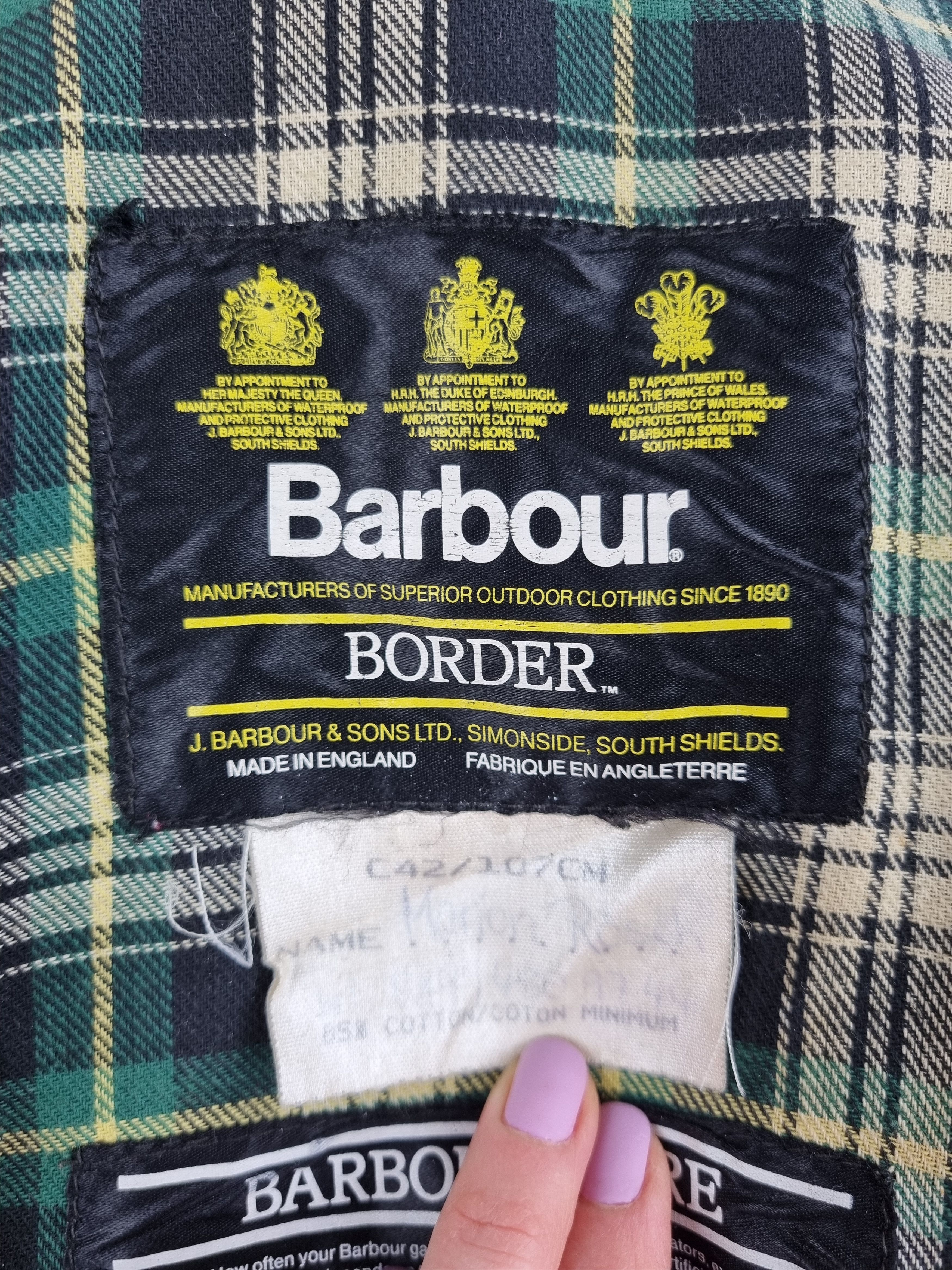 Barbour Waxed Barbour Border Parka England Corduroy Neck Jacket Size US L / EU 52-54 / 3 - 8 Thumbnail