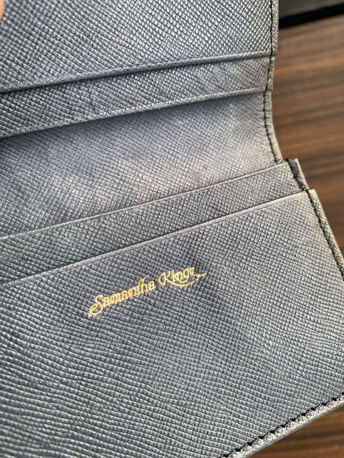 Vintage Samantha kingz Leather Card Holder small Wallet Bottega styl Size ONE SIZE - 6 Thumbnail