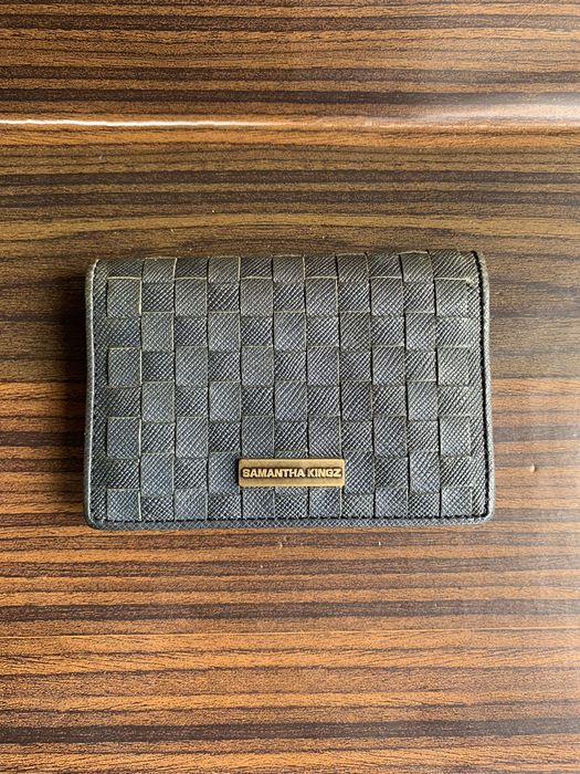 Vintage Samantha kingz Leather Card Holder small Wallet Bottega