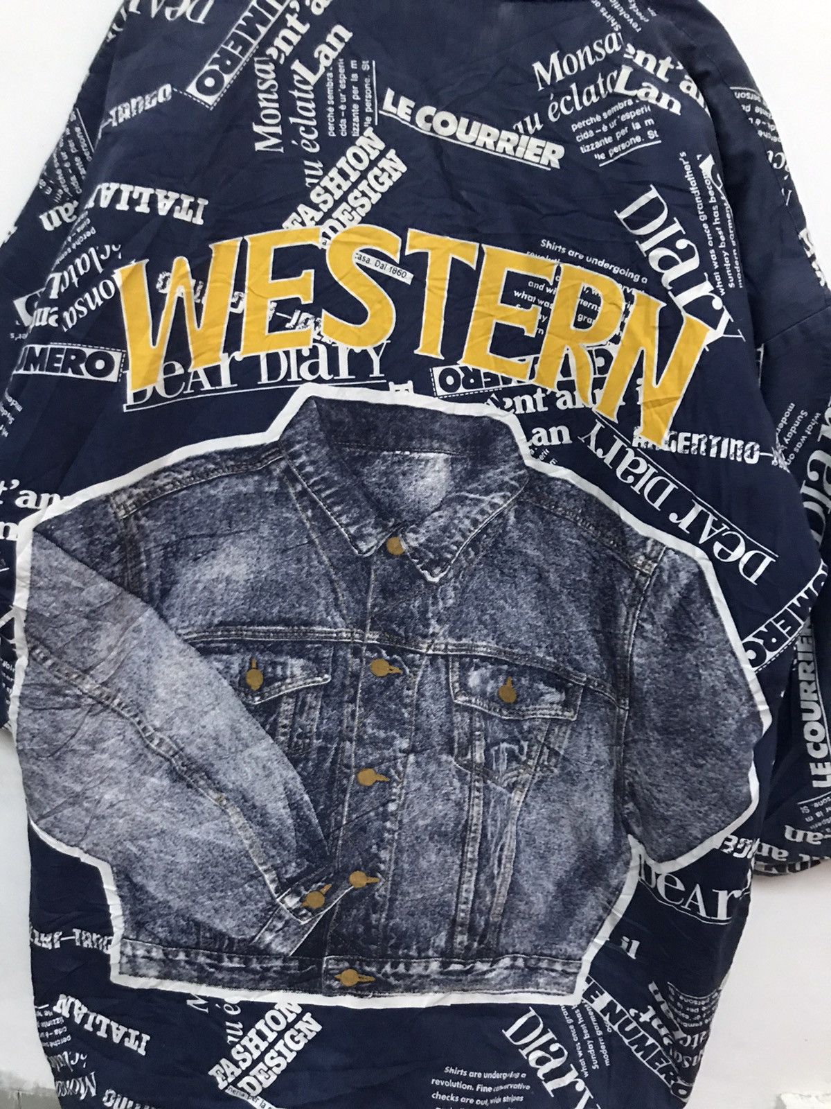 Japanese Brand Kimono western denim jacket printed Size US M / EU 48-50 / 2 - 3 Thumbnail