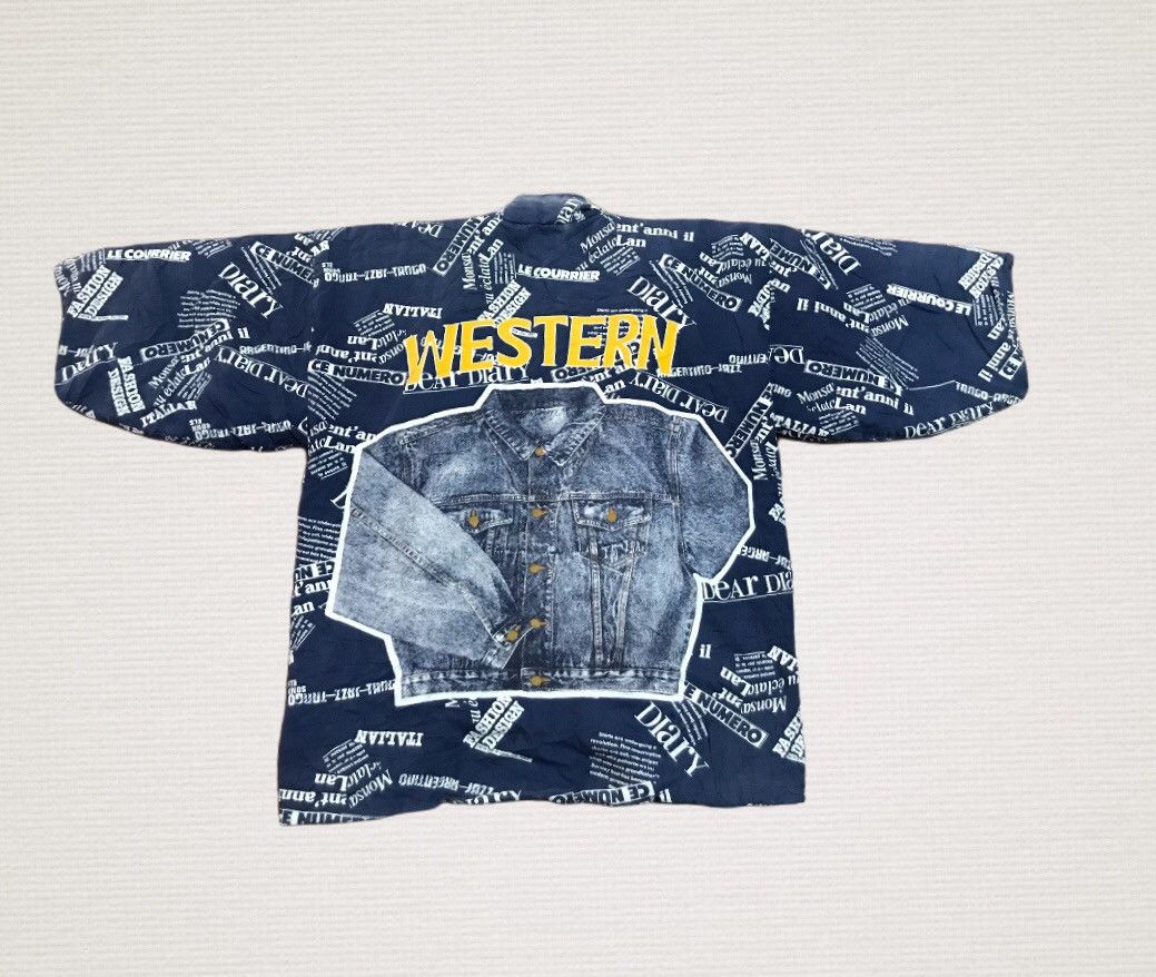 Japanese Brand Kimono western denim jacket printed Size US M / EU 48-50 / 2 - 7 Thumbnail
