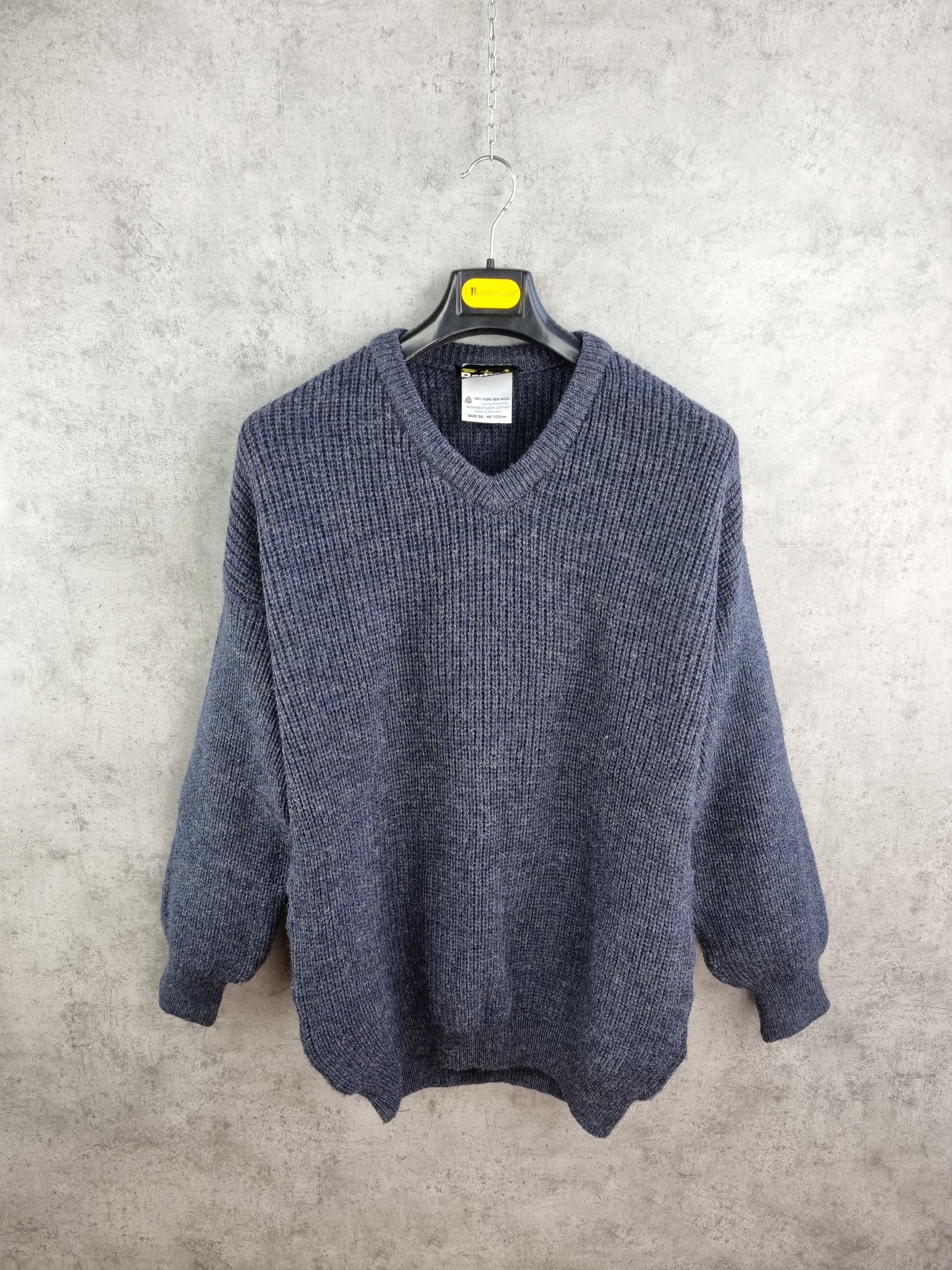Barbour × Vintage Rare Barbour Waxed Knitted Sweater Fisherman Size US L / EU 52-54 / 3 - 14 Thumbnail