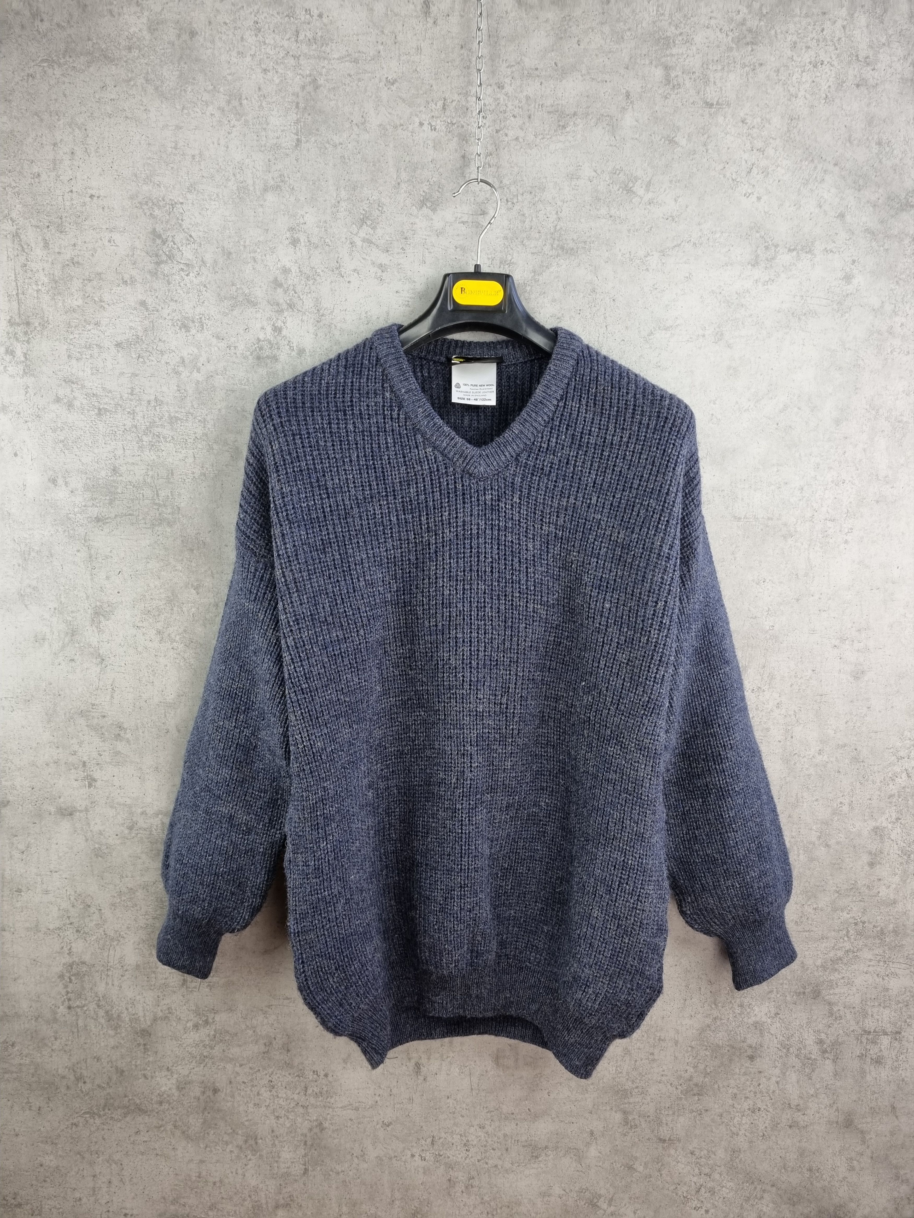 Barbour × Vintage Rare Barbour Waxed Knitted Sweater Fisherman Size US L / EU 52-54 / 3 - 3 Thumbnail