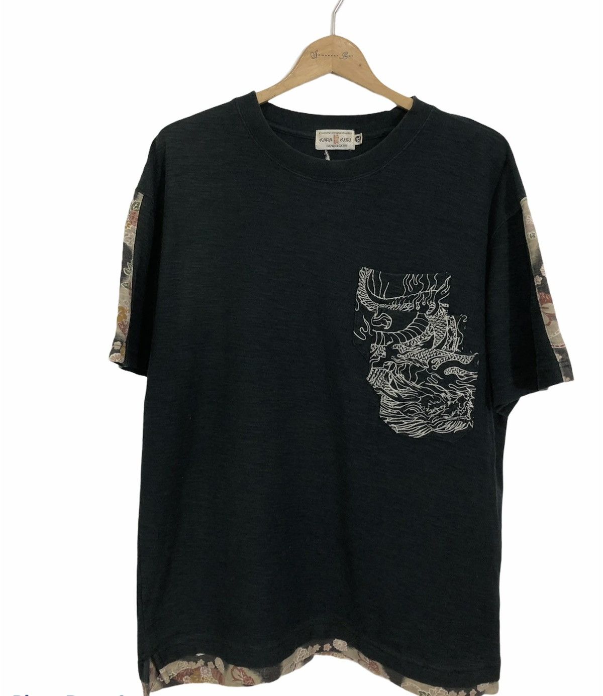 Japanese Brand Sukajan Dragon Embroidered T-Shirt Size US XL / EU 56 / 4 - 2 Thumbnail