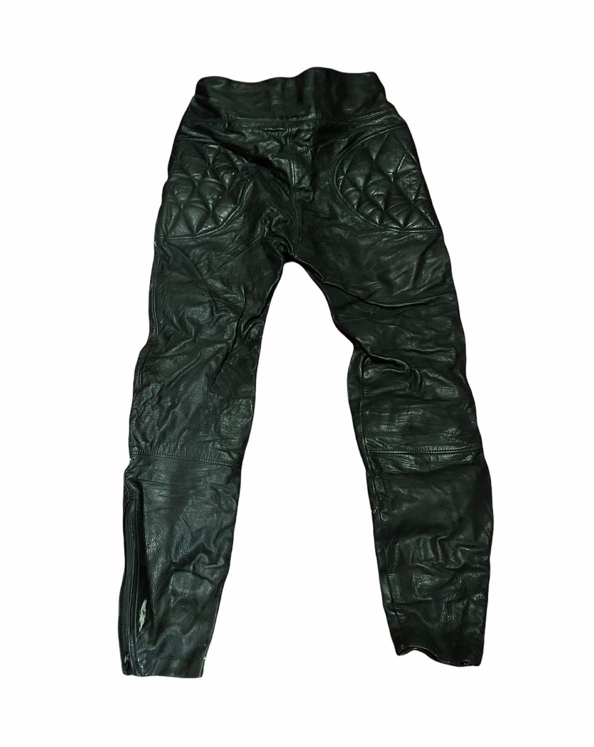 Leather 🔥DHL SHIPPPING🔥FULL LEATHER VINTAGE PANTS ORDER MADE Size US 30 / EU 46 - 2 Thumbnail