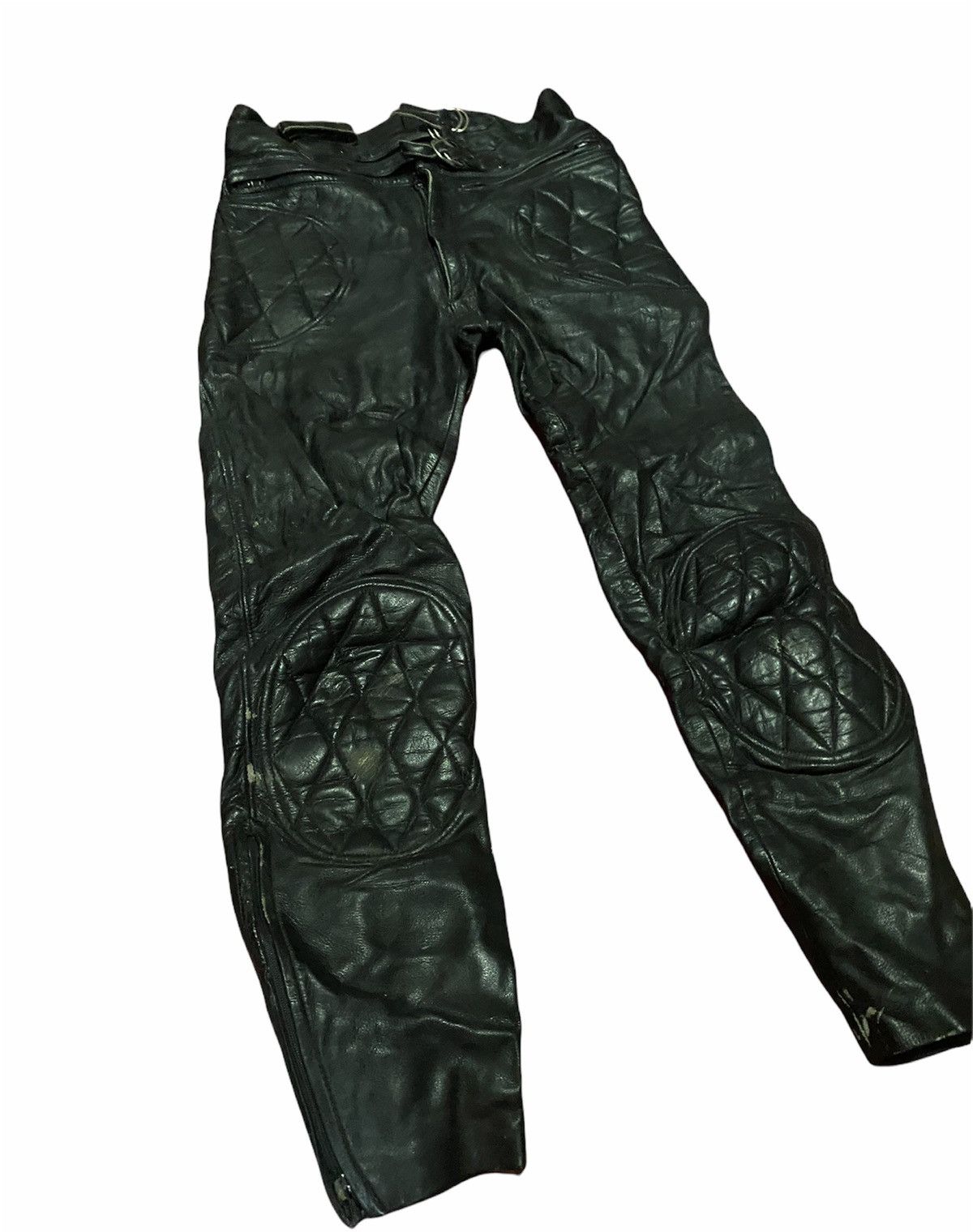 Leather 🔥DHL SHIPPPING🔥FULL LEATHER VINTAGE PANTS ORDER MADE Size US 30 / EU 46 - 3 Thumbnail