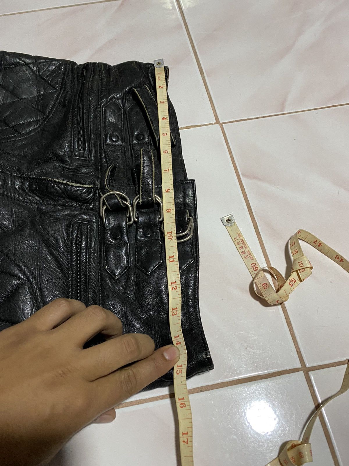 Leather 🔥DHL SHIPPPING🔥FULL LEATHER VINTAGE PANTS ORDER MADE Size US 30 / EU 46 - 9 Thumbnail