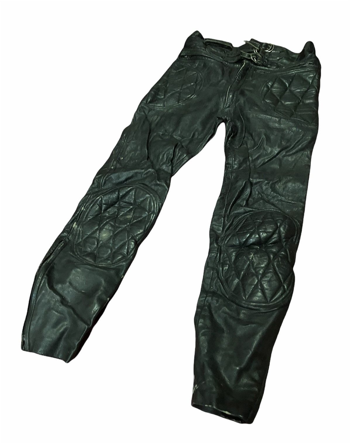 Leather 🔥DHL SHIPPPING🔥FULL LEATHER VINTAGE PANTS ORDER MADE Size US 30 / EU 46 - 4 Thumbnail