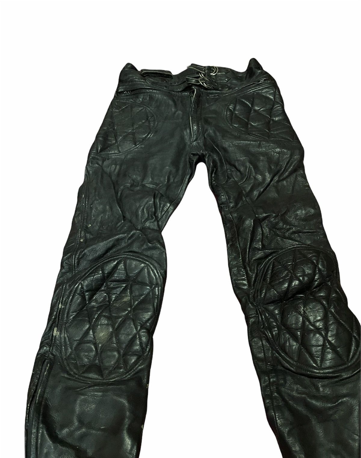 Leather 🔥DHL SHIPPPING🔥FULL LEATHER VINTAGE PANTS ORDER MADE Size US 30 / EU 46 - 5 Thumbnail