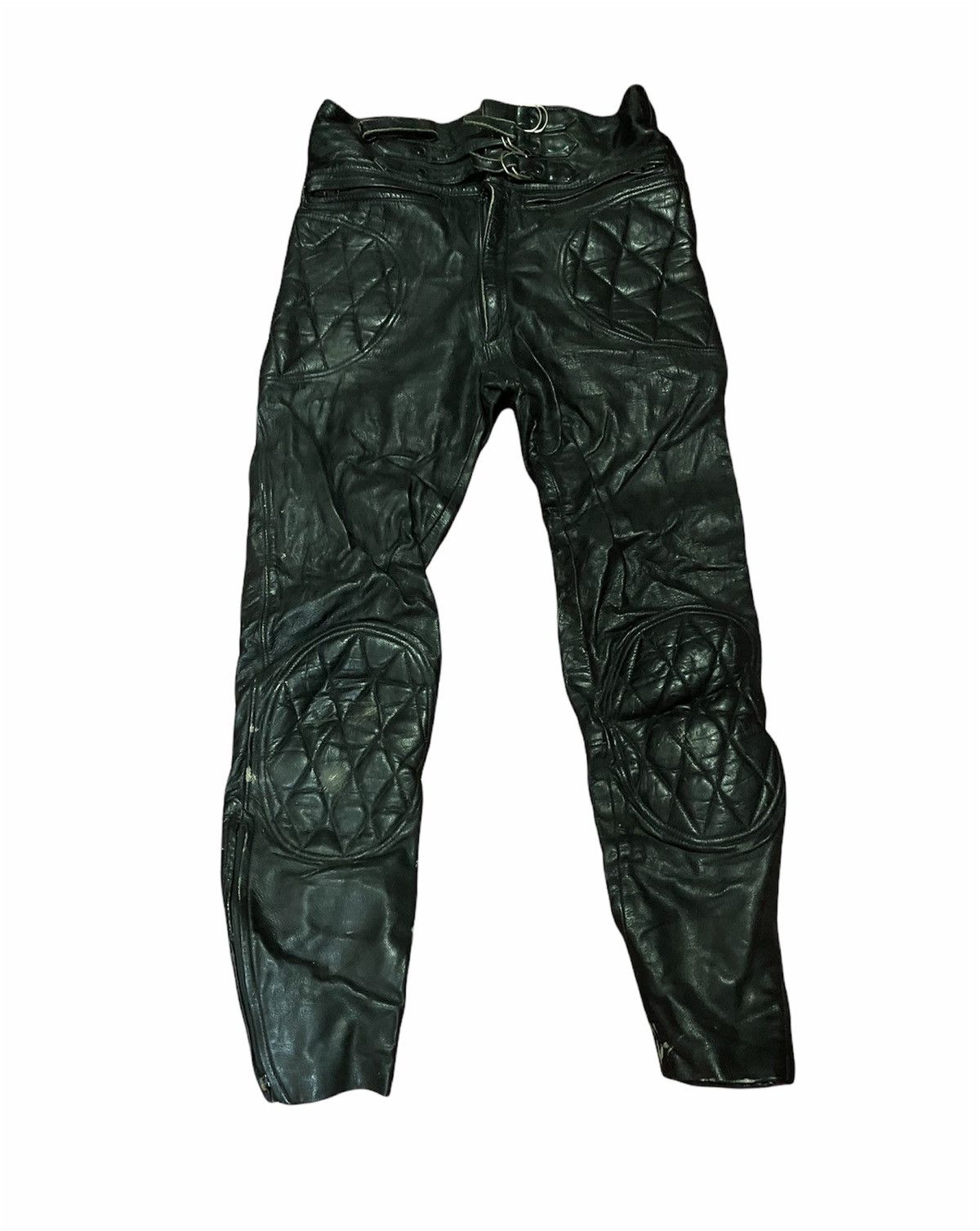 Leather 🔥DHL SHIPPPING🔥FULL LEATHER VINTAGE PANTS ORDER MADE Size US 30 / EU 46 - 1 Thumbnail