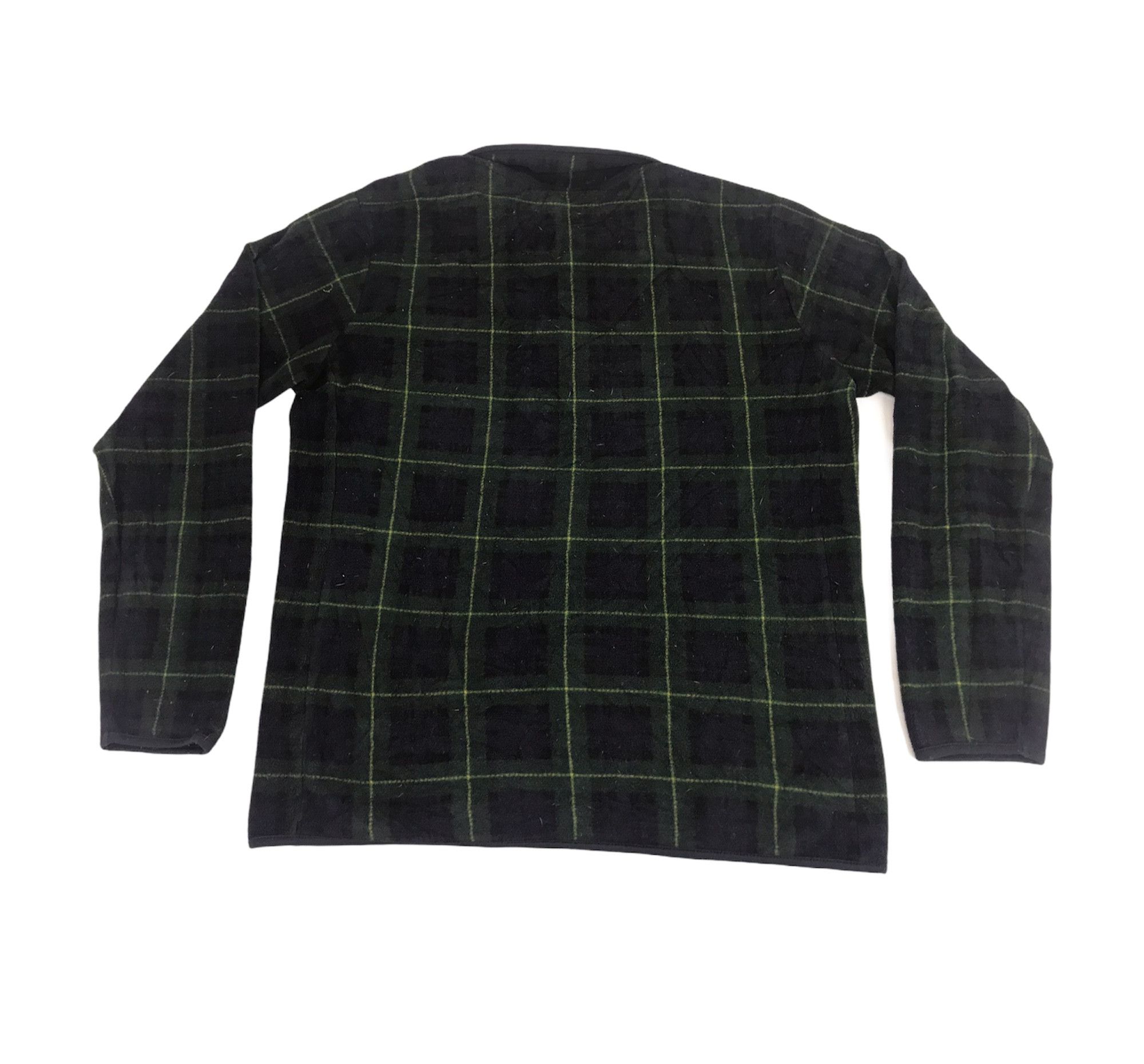 Japanese Brand Vintage Plaid Check Shadow Micro Fleece Jacket Size US L / EU 52-54 / 3 - 2 Thumbnail