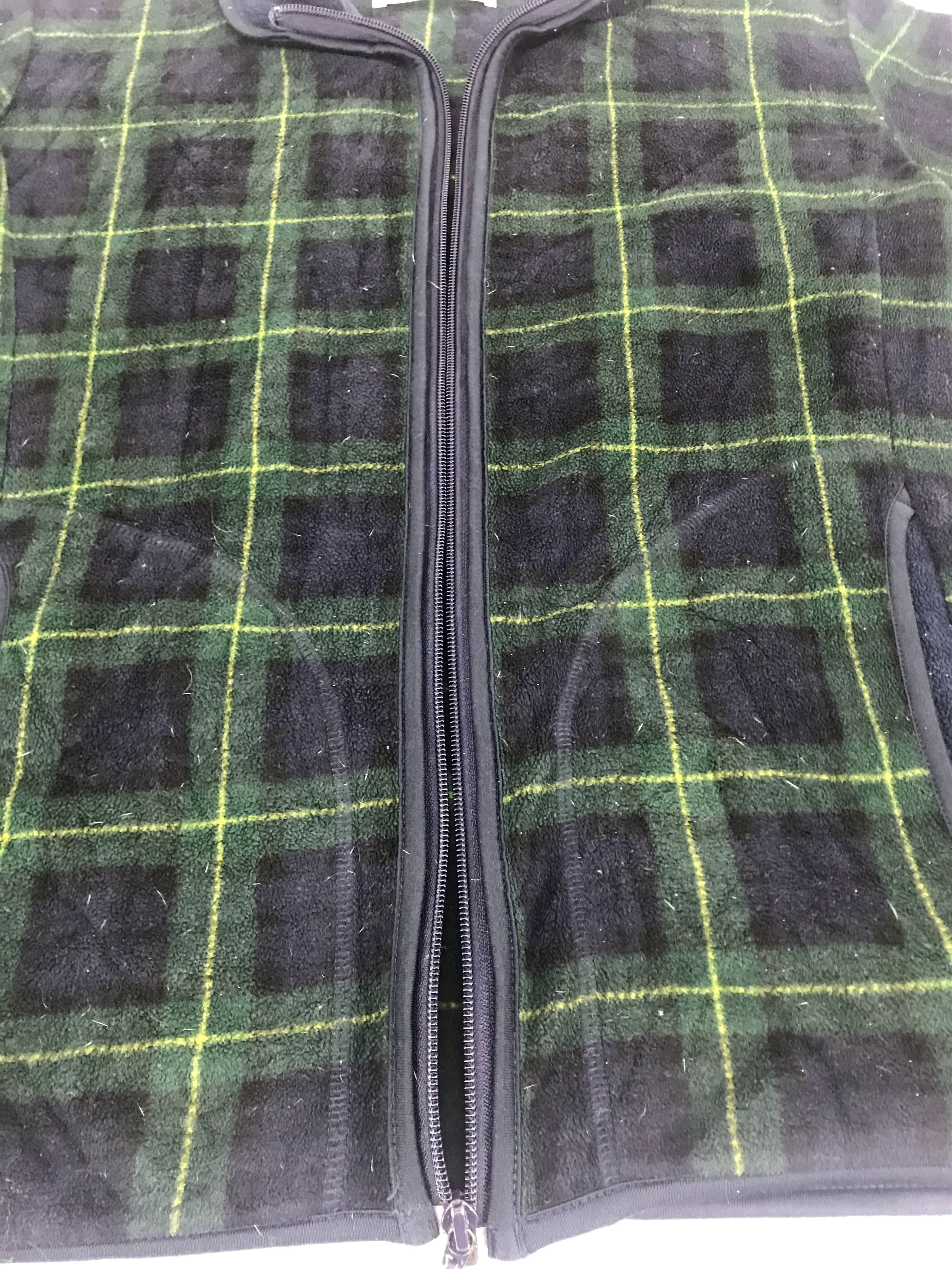 Japanese Brand Vintage Plaid Check Shadow Micro Fleece Jacket Size US L / EU 52-54 / 3 - 4 Thumbnail