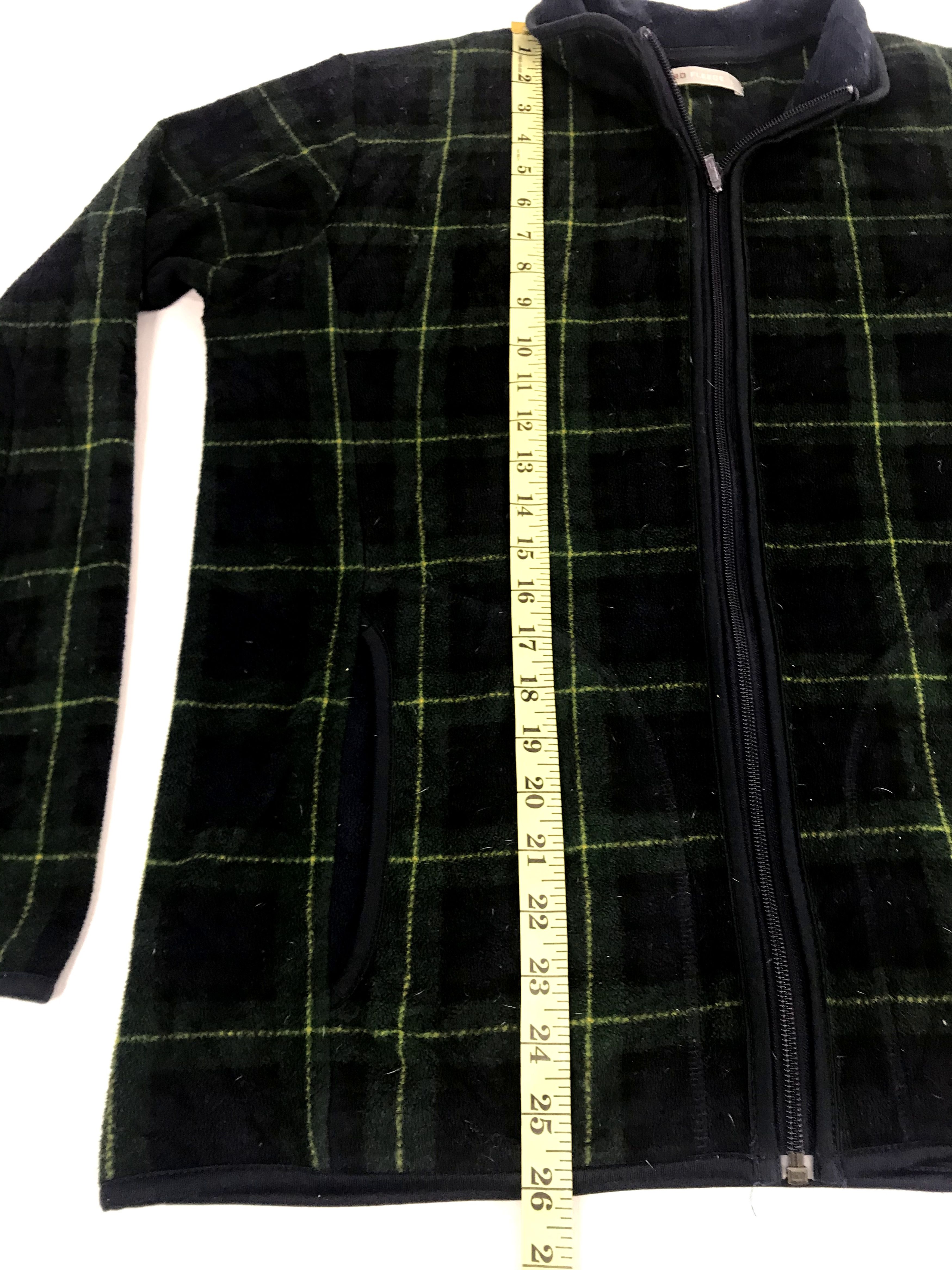 Japanese Brand Vintage Plaid Check Shadow Micro Fleece Jacket Size US L / EU 52-54 / 3 - 10 Thumbnail