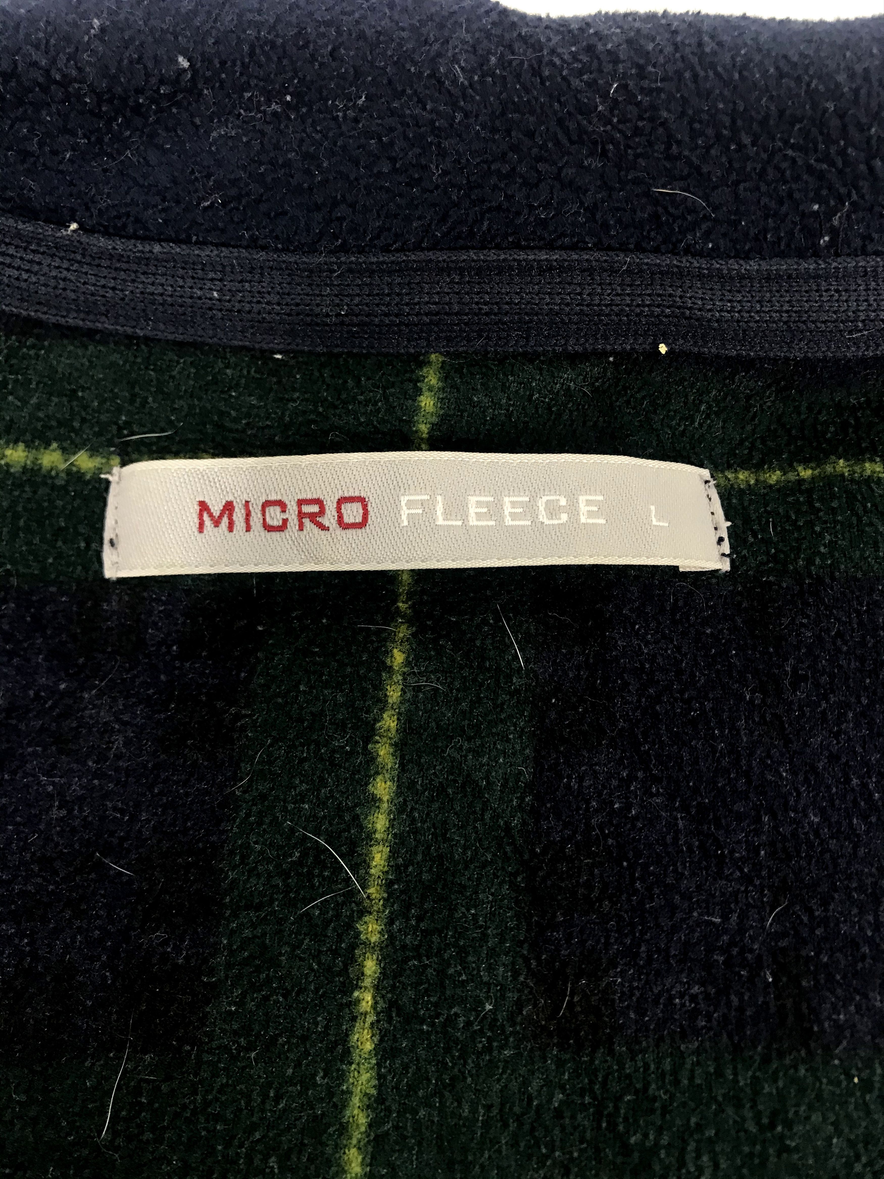 Japanese Brand Vintage Plaid Check Shadow Micro Fleece Jacket Size US L / EU 52-54 / 3 - 6 Thumbnail
