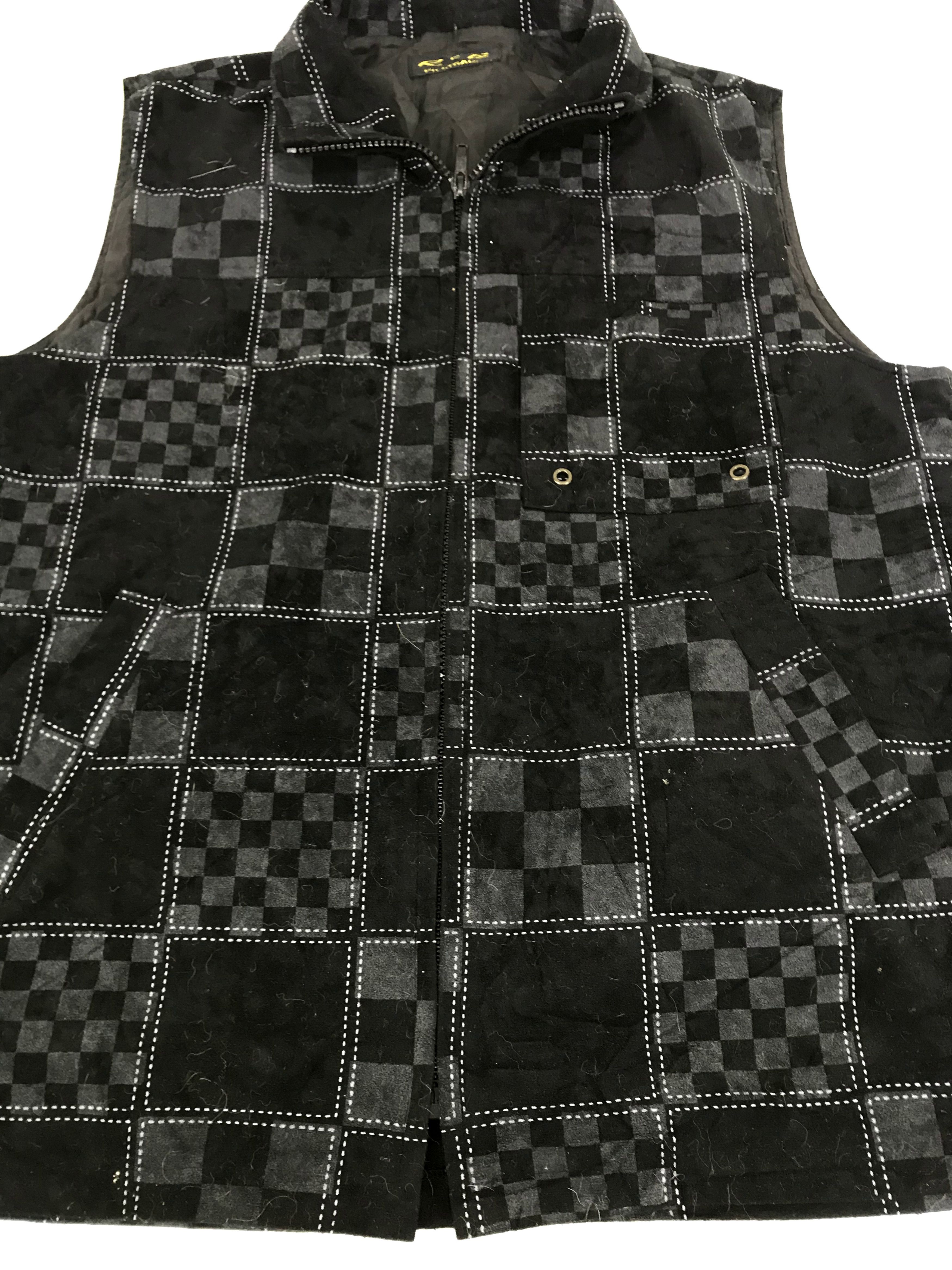 Japanese Brand Vintage R & B Pill Trade Vest Jacket Square Plaid Checked Size US M / EU 48-50 / 2 - 3 Thumbnail