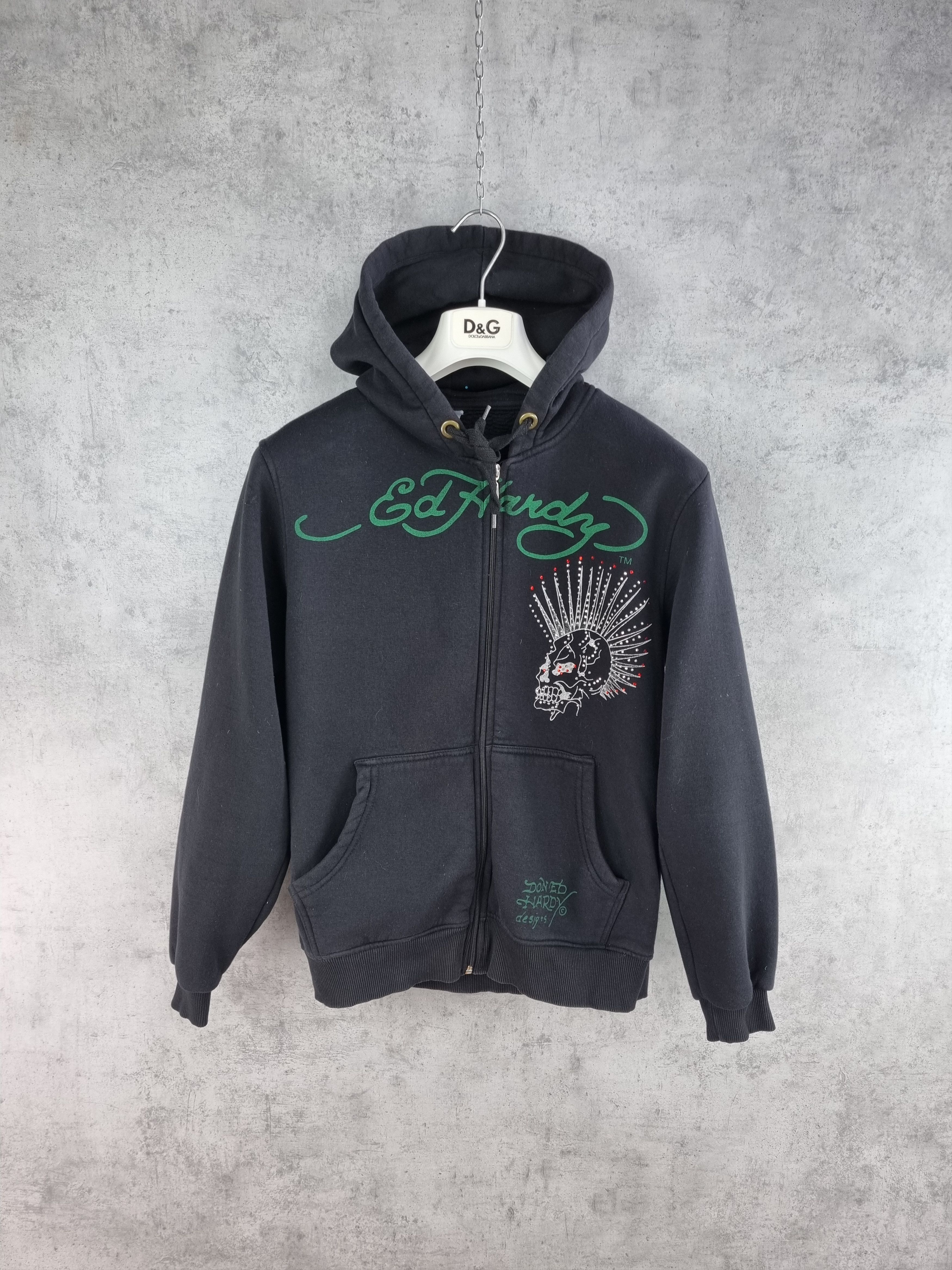 Christian Audigier × Ed Hardy Rare Ed Hardy Punks Not dead Zipped Vintage Hoodie Size US S / EU 44-46 / 1 - 2 Thumbnail