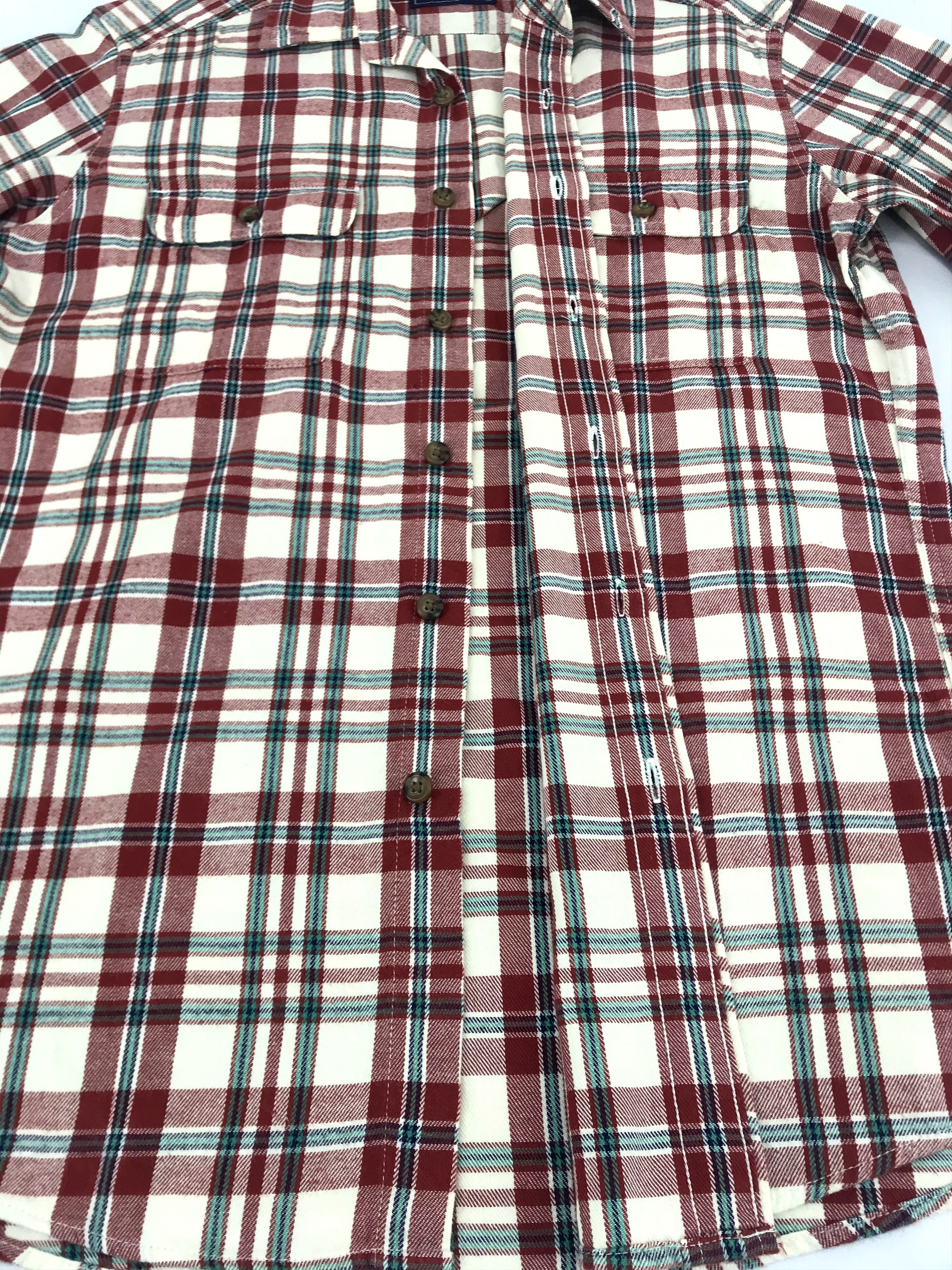 Flannel Vintage Flannel Shirt Double Pockets Square Plaid Check Size US M / EU 48-50 / 2 - 4 Thumbnail