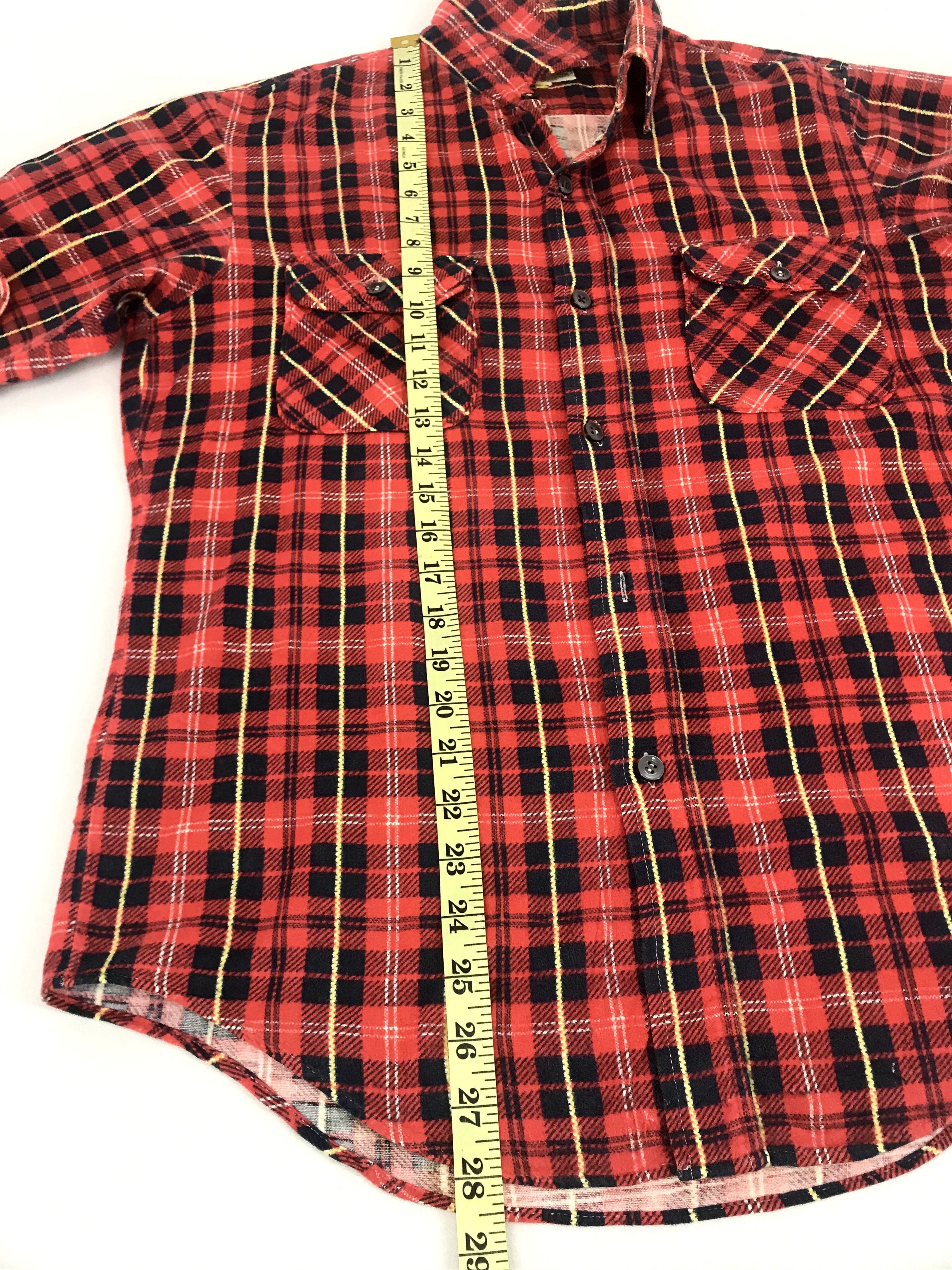 Vintage × Wrangler Vintage 80s 90s Wrangler Taiwan Roc Flannel WorkPlaid Check Size US L / EU 52-54 / 3 - 12 Thumbnail