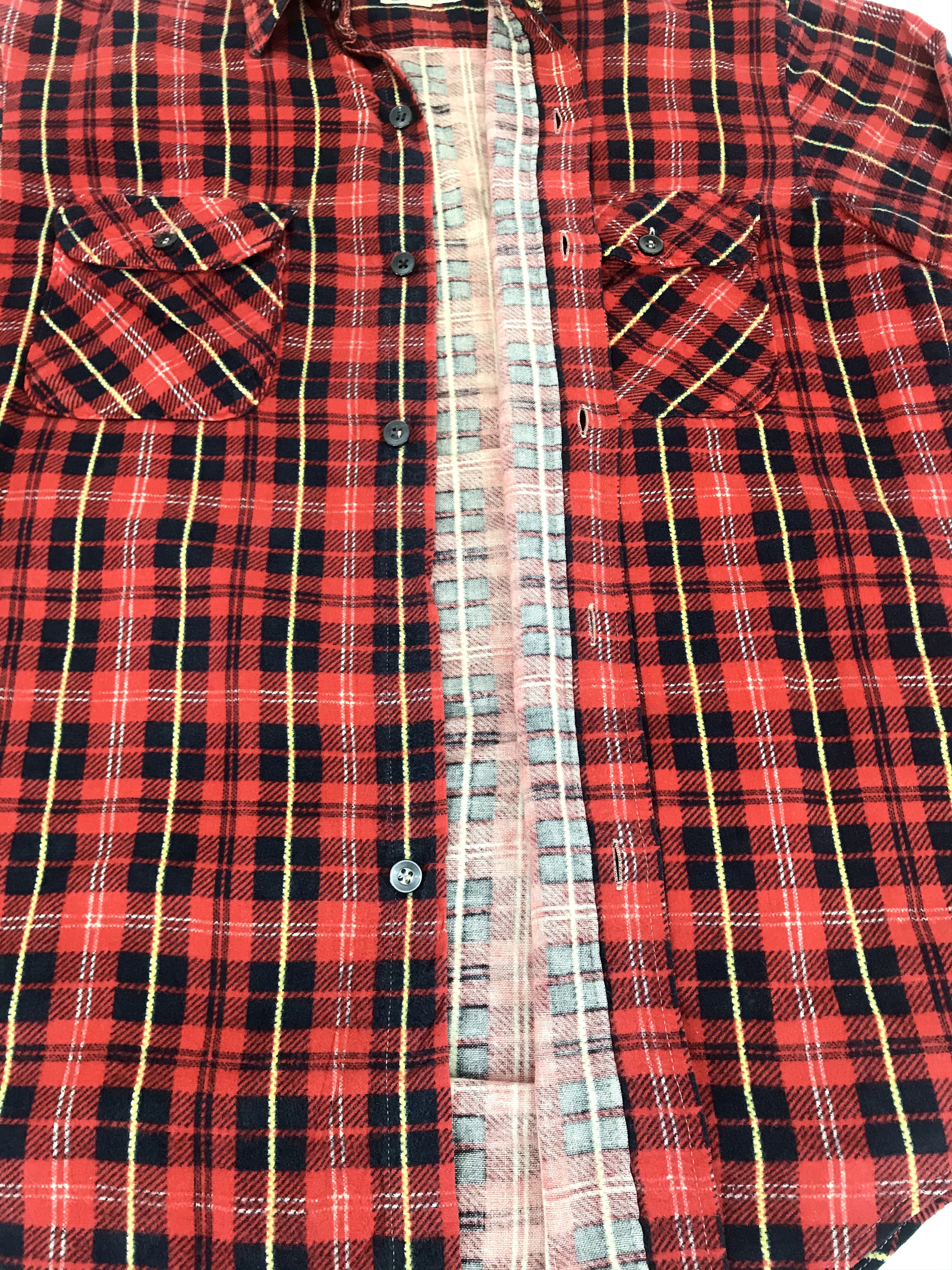 Vintage × Wrangler Vintage 80s 90s Wrangler Taiwan Roc Flannel WorkPlaid Check Size US L / EU 52-54 / 3 - 6 Thumbnail