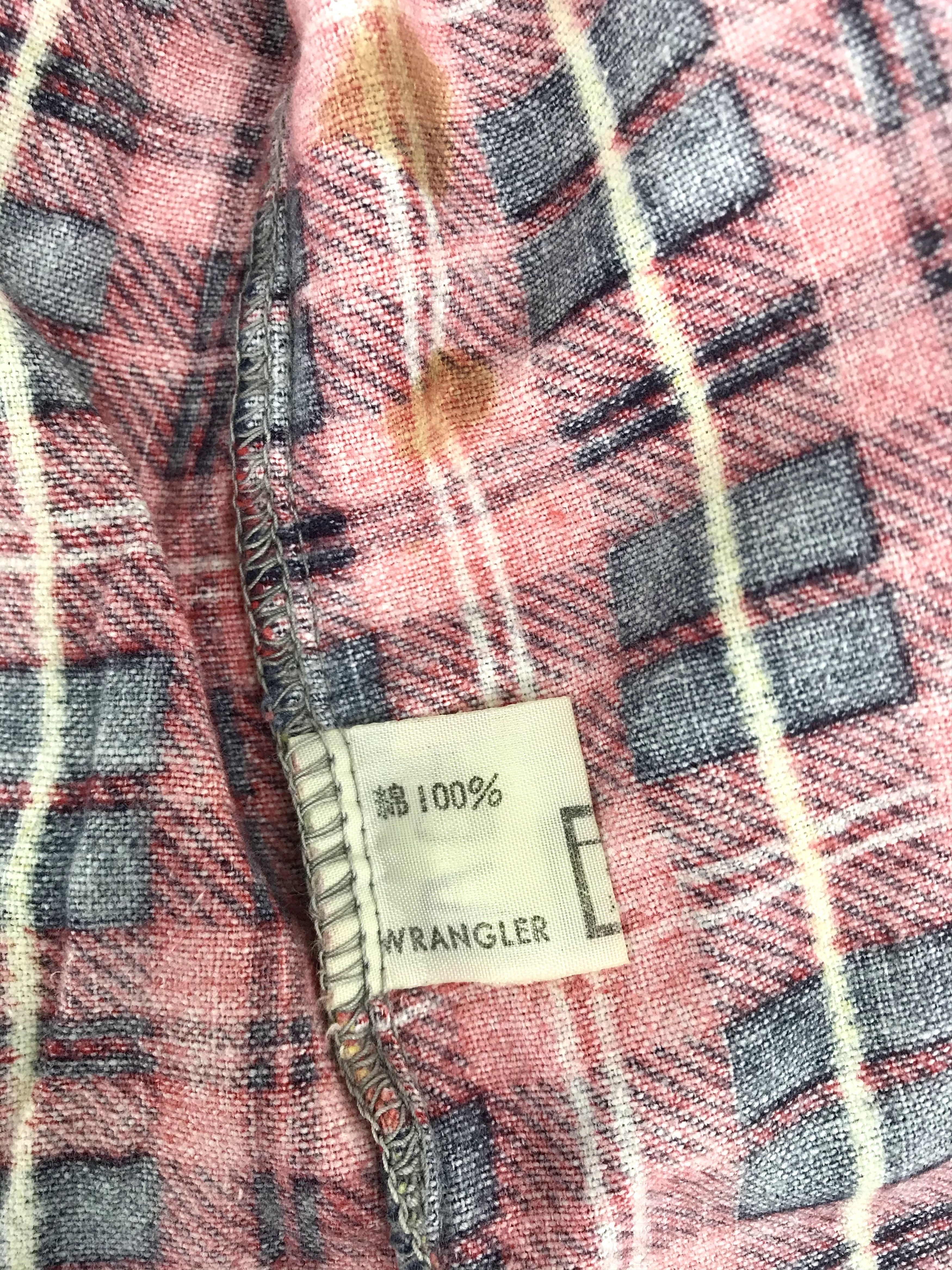 Vintage × Wrangler Vintage 80s 90s Wrangler Taiwan Roc Flannel WorkPlaid Check Size US L / EU 52-54 / 3 - 9 Thumbnail