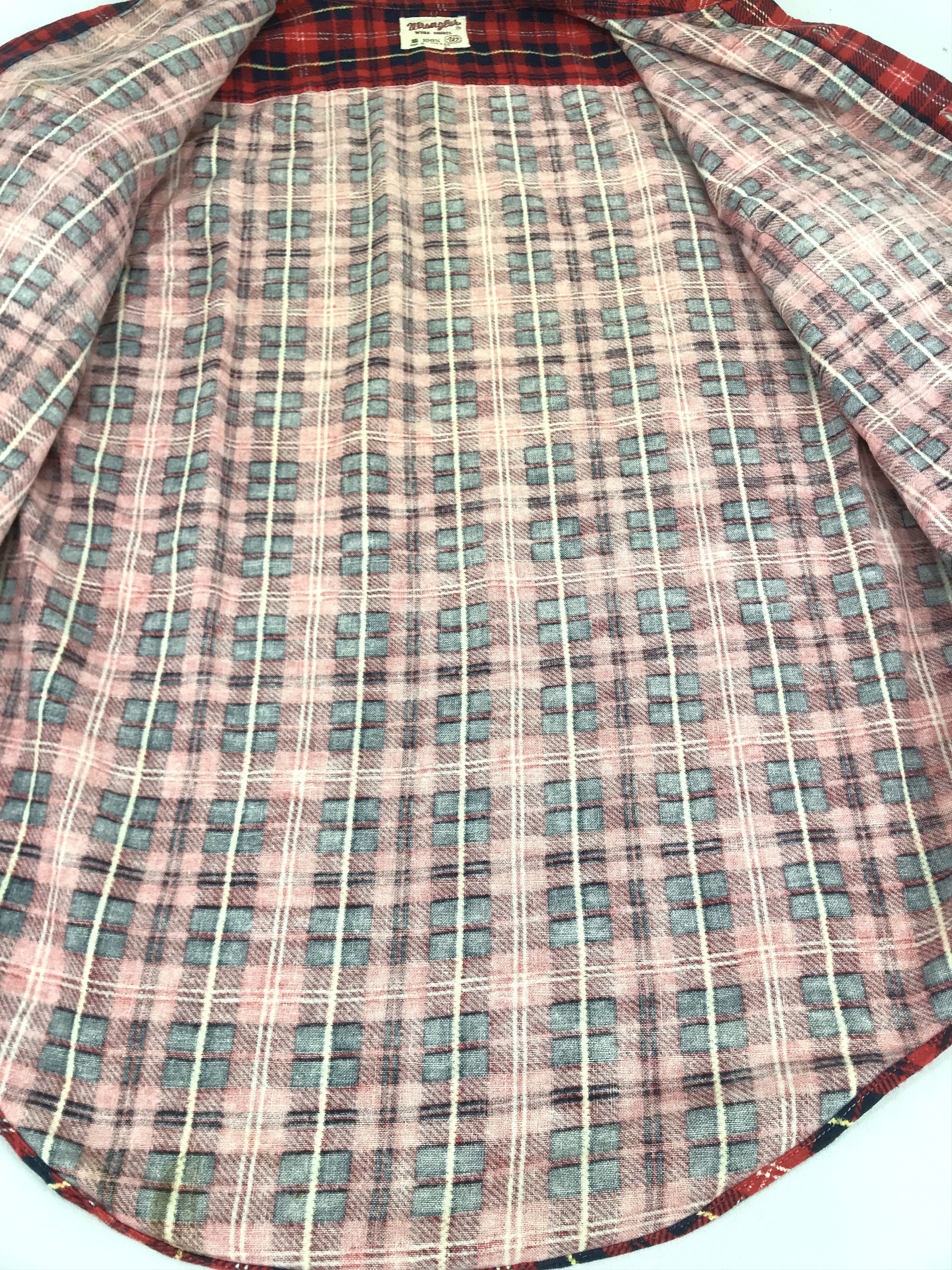 Vintage × Wrangler Vintage 80s 90s Wrangler Taiwan Roc Flannel WorkPlaid Check Size US L / EU 52-54 / 3 - 7 Thumbnail