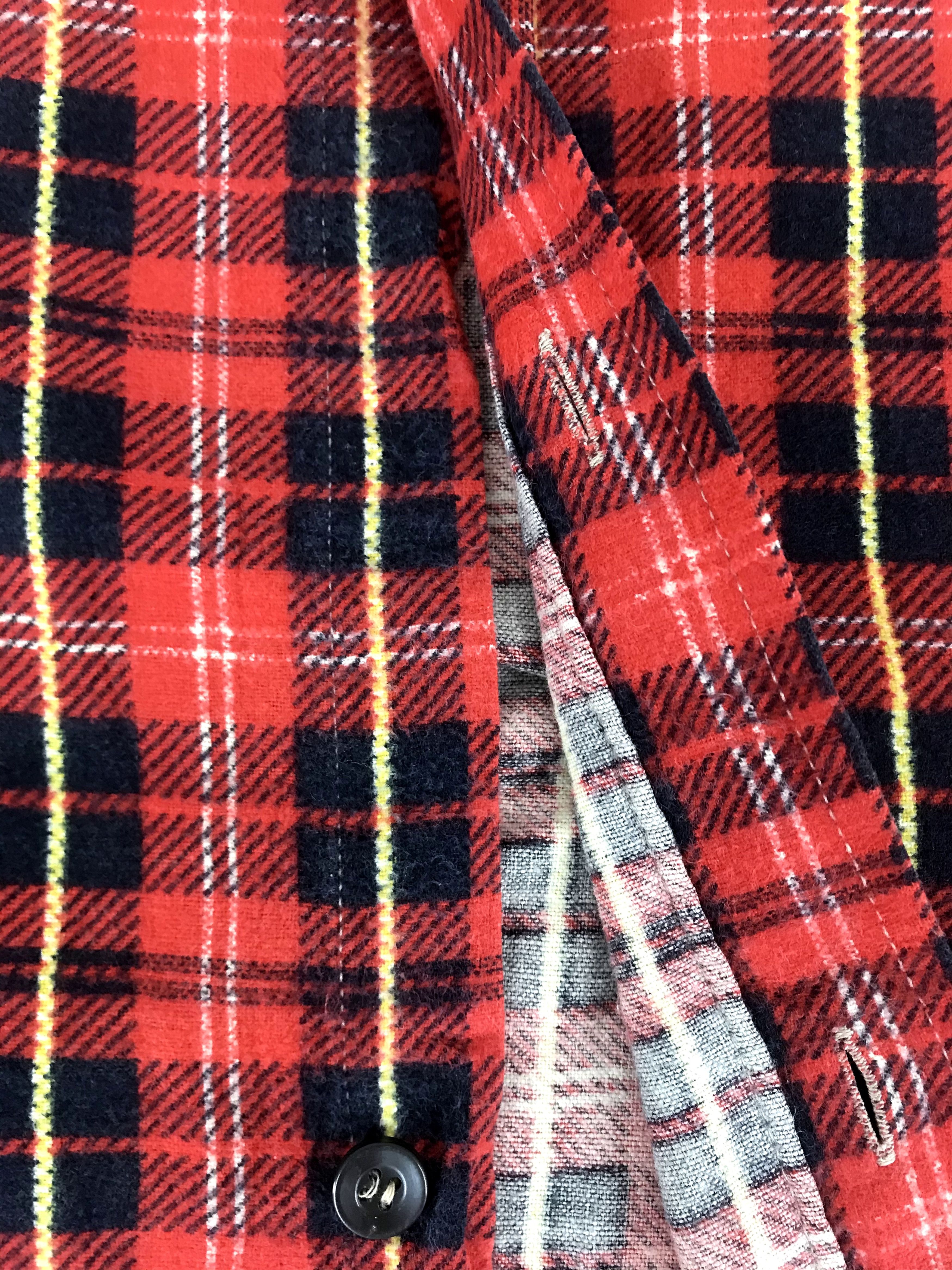 Vintage × Wrangler Vintage 80s 90s Wrangler Taiwan Roc Flannel WorkPlaid Check Size US L / EU 52-54 / 3 - 5 Thumbnail