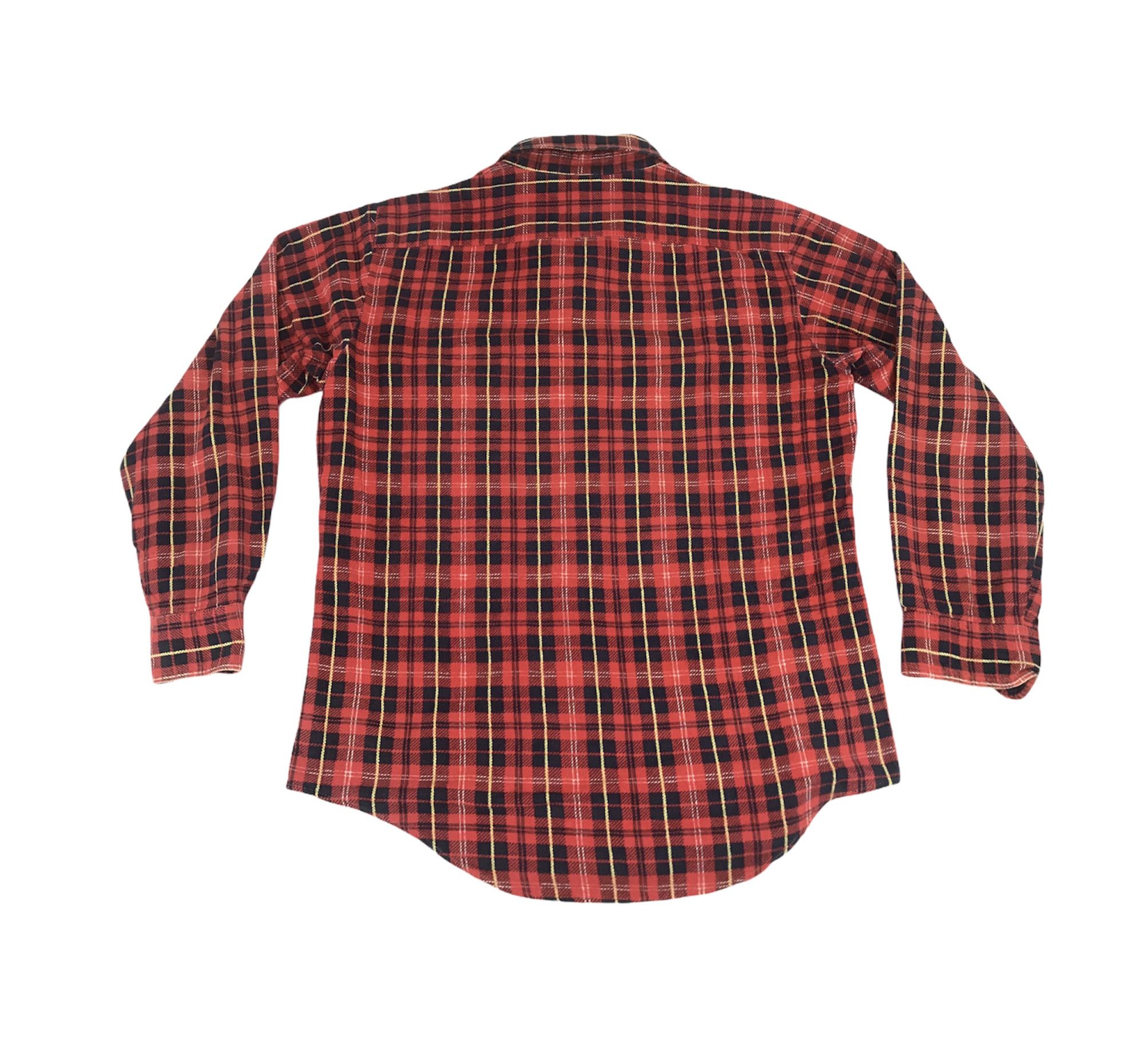 Vintage × Wrangler Vintage 80s 90s Wrangler Taiwan Roc Flannel WorkPlaid Check Size US L / EU 52-54 / 3 - 2 Thumbnail