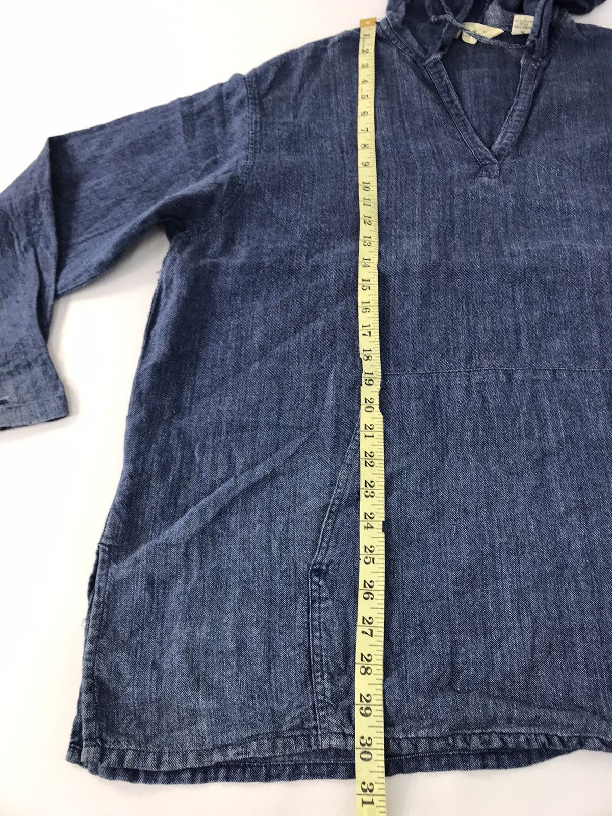 Eddie Bauer Eddie Bauer Indigo Denim Hoodies Pull Over Style Jacket Size US XL / EU 56 / 4 - 11 Thumbnail