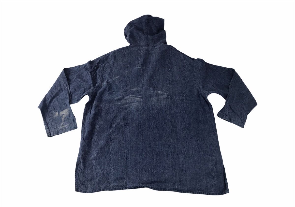 Eddie Bauer Eddie Bauer Indigo Denim Hoodies Pull Over Style Jacket Size US XL / EU 56 / 4 - 2 Thumbnail