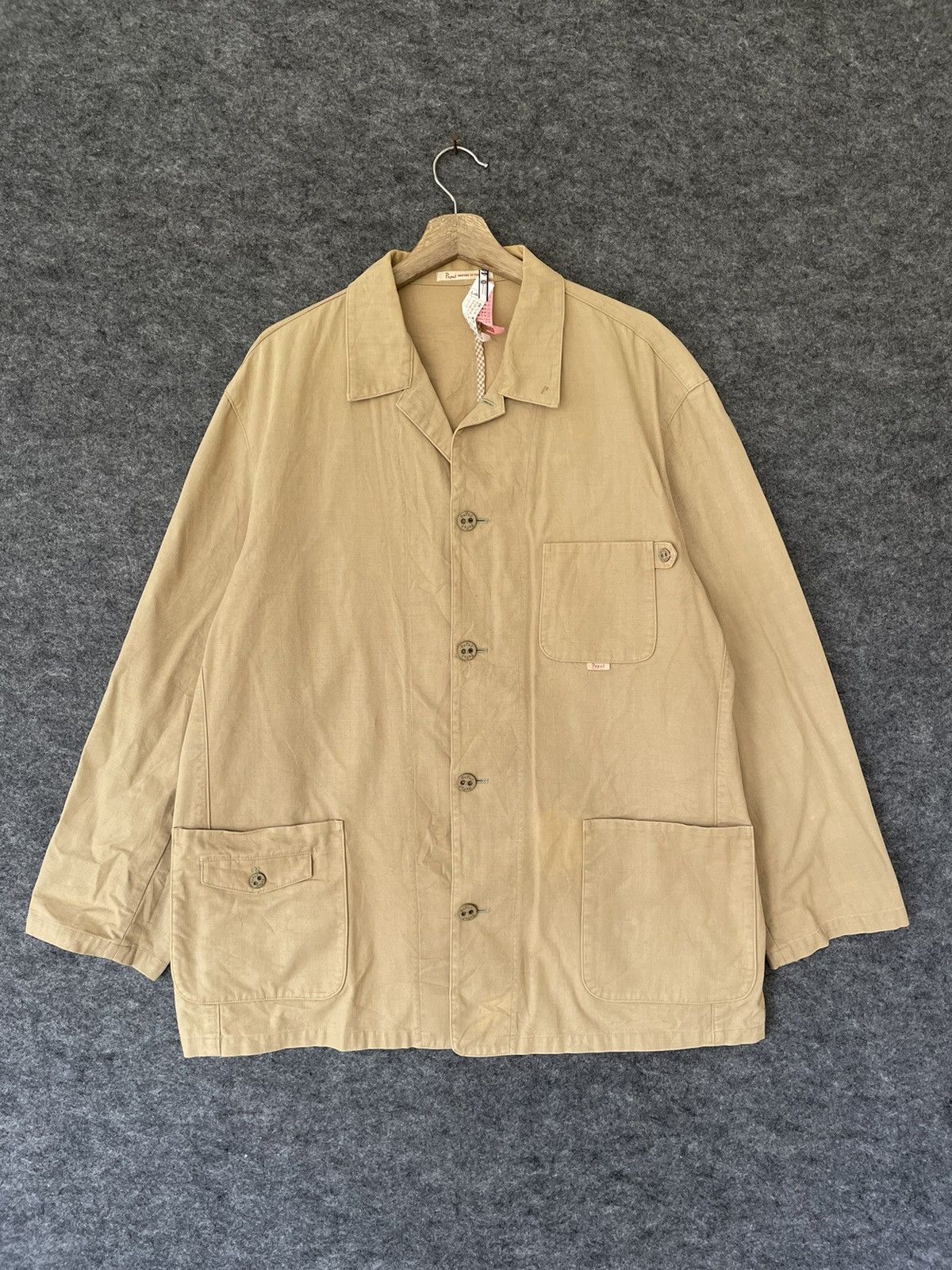 image of Vintage Papas Chore Jacket in Beige, Men's (Size Medium)