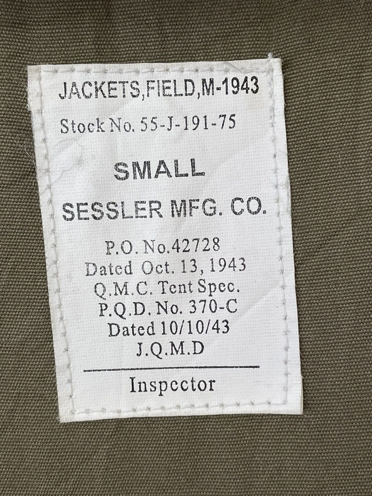 Japanese Brand INSPECTOR JACKET M-1934 BY SESSLER MFG Size US S / EU 44-46 / 1 - 8 Thumbnail