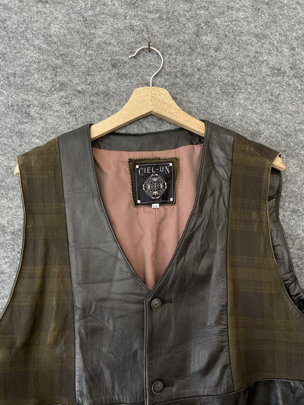 Japanese Brand × Vintage VINTAGE CIEL UN HYBRID LEATHER VEST Size US L / EU 52-54 / 3 - 2 Thumbnail