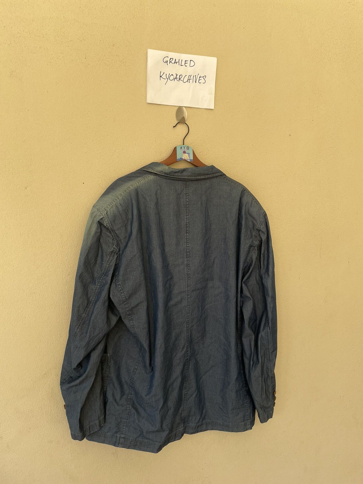 Japanese Brand × Vintage VINTAGE RUFF HEWN SEASONED DENIM JACKET/BLAZER 3L Size US XXL / EU 58 / 5 - 5 Thumbnail