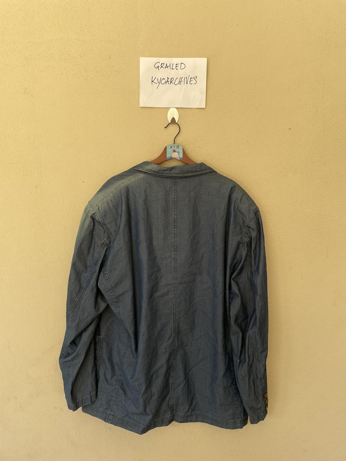 Japanese Brand × Vintage VINTAGE RUFF HEWN SEASONED DENIM JACKET/BLAZER 3L Size US XXL / EU 58 / 5 - 4 Thumbnail